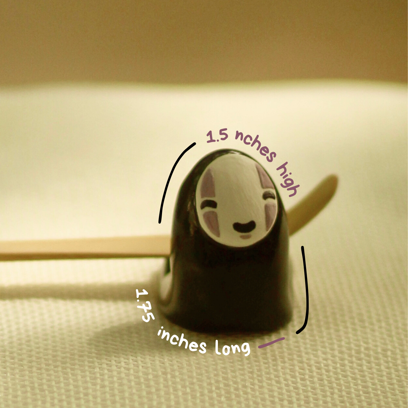 [Pre-order] Faceless Handmade Ceramic Chashaku Rest, Handbuilt Pottery, Cute Gift For Anime Fan, Unique Birthday Gift, Adorable Valentine Gift | Totto Pottery