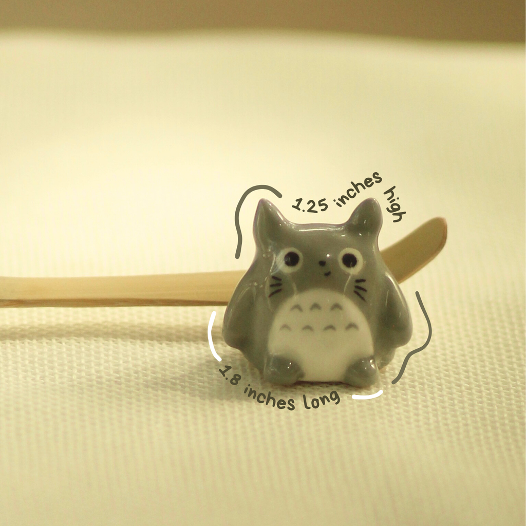 [Pre-order] Forest Spirit Handmade Ceramic Chashaku Rest, Handbuilt Pottery, Cute Gift For Anime Fan, Unique Birthday Gift, Adorable Valentine Gift | Totto Pottery