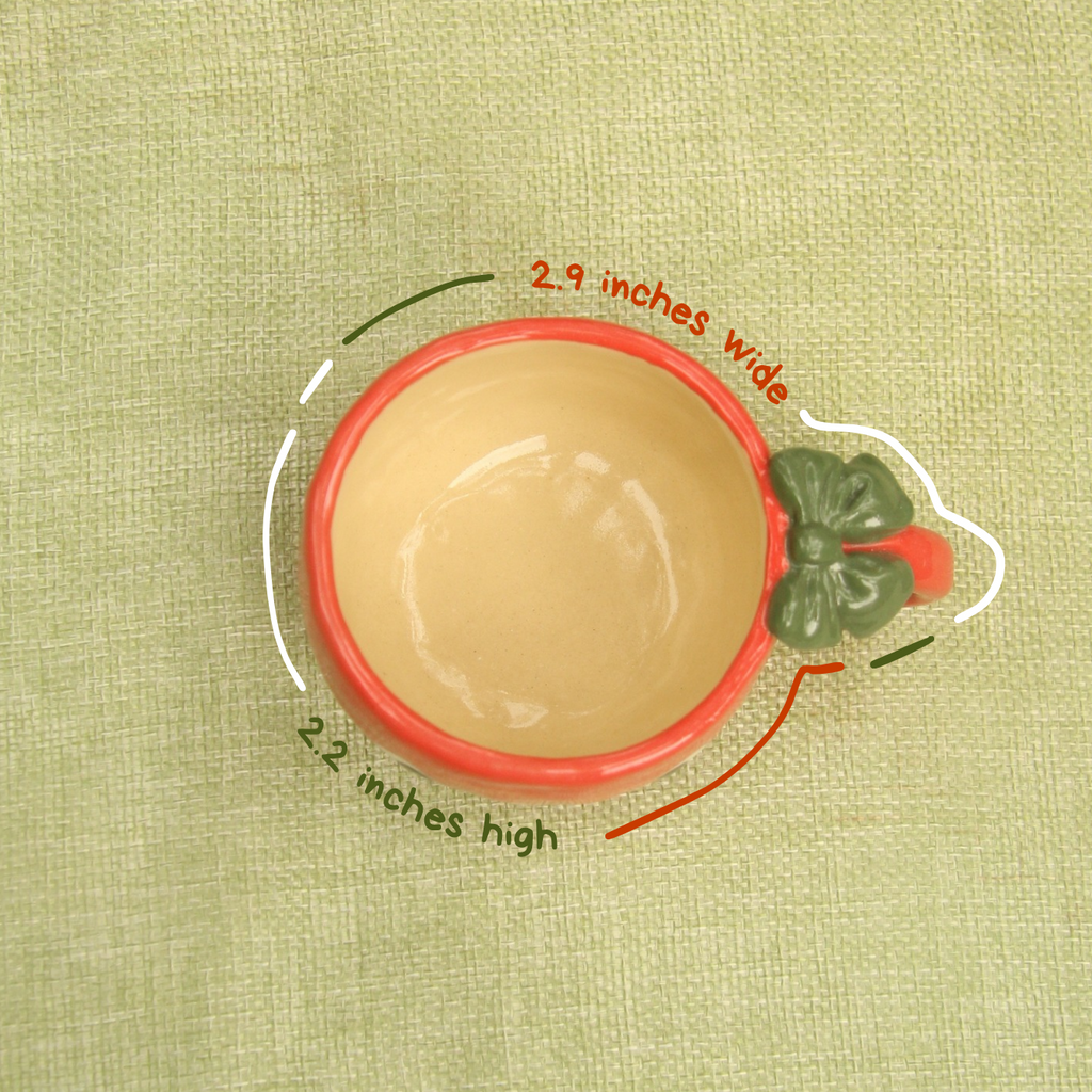 [Pre-order] Fire Demon Handmade Ceramic Espresso Cup, Handbuilt Pottery, Cute Gift For Anime Fan, Unique Birthday Gift, Adorable Valentine Gift | Totto Pottery