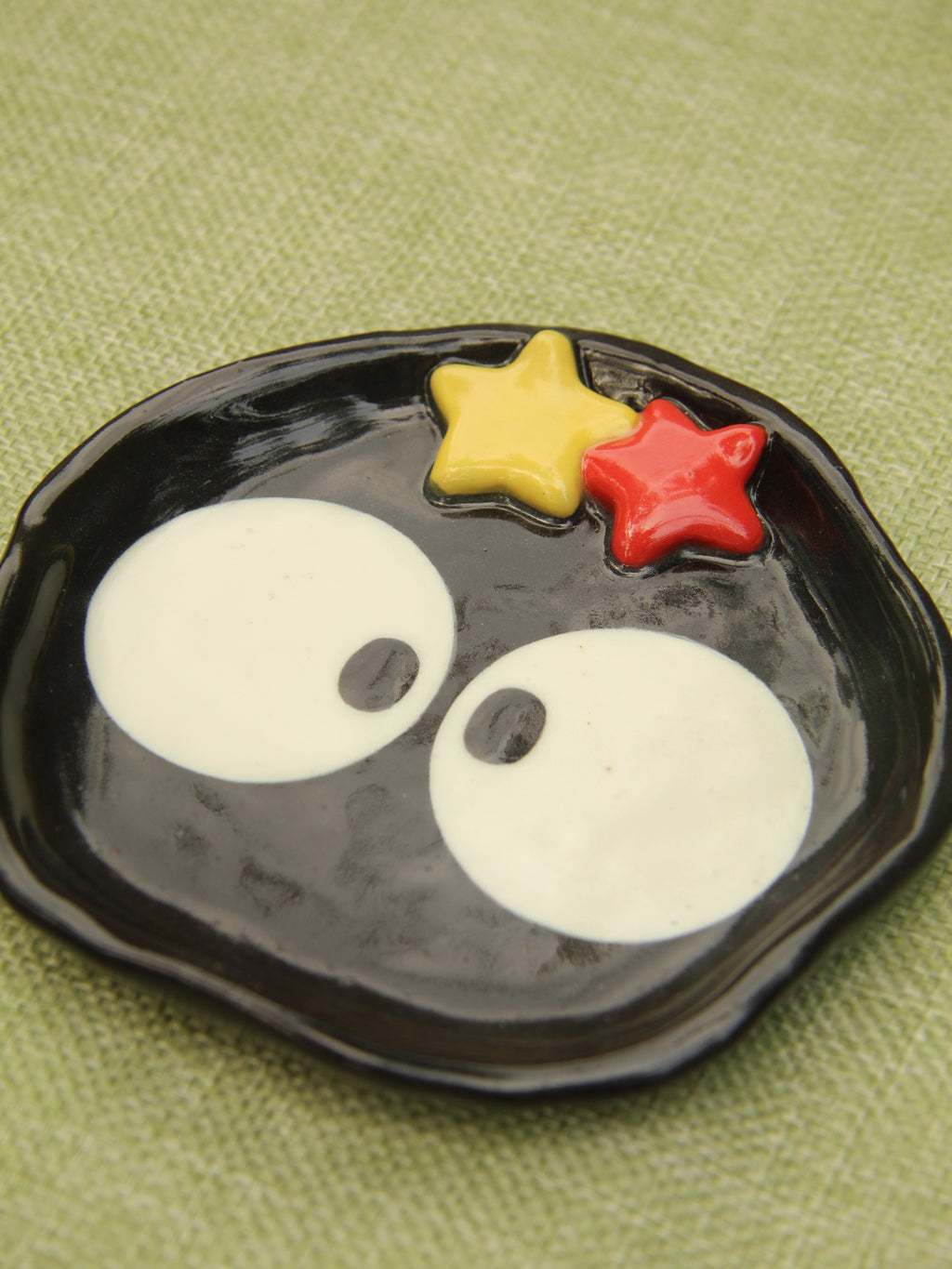 [Pre-order] Soot Handmade Ceramic Coaster, Handbuilt Pottery, Cute Gift For Anime Fan, Unique Birthday Gift, Adorable Valentine Gift | Totto Pottery