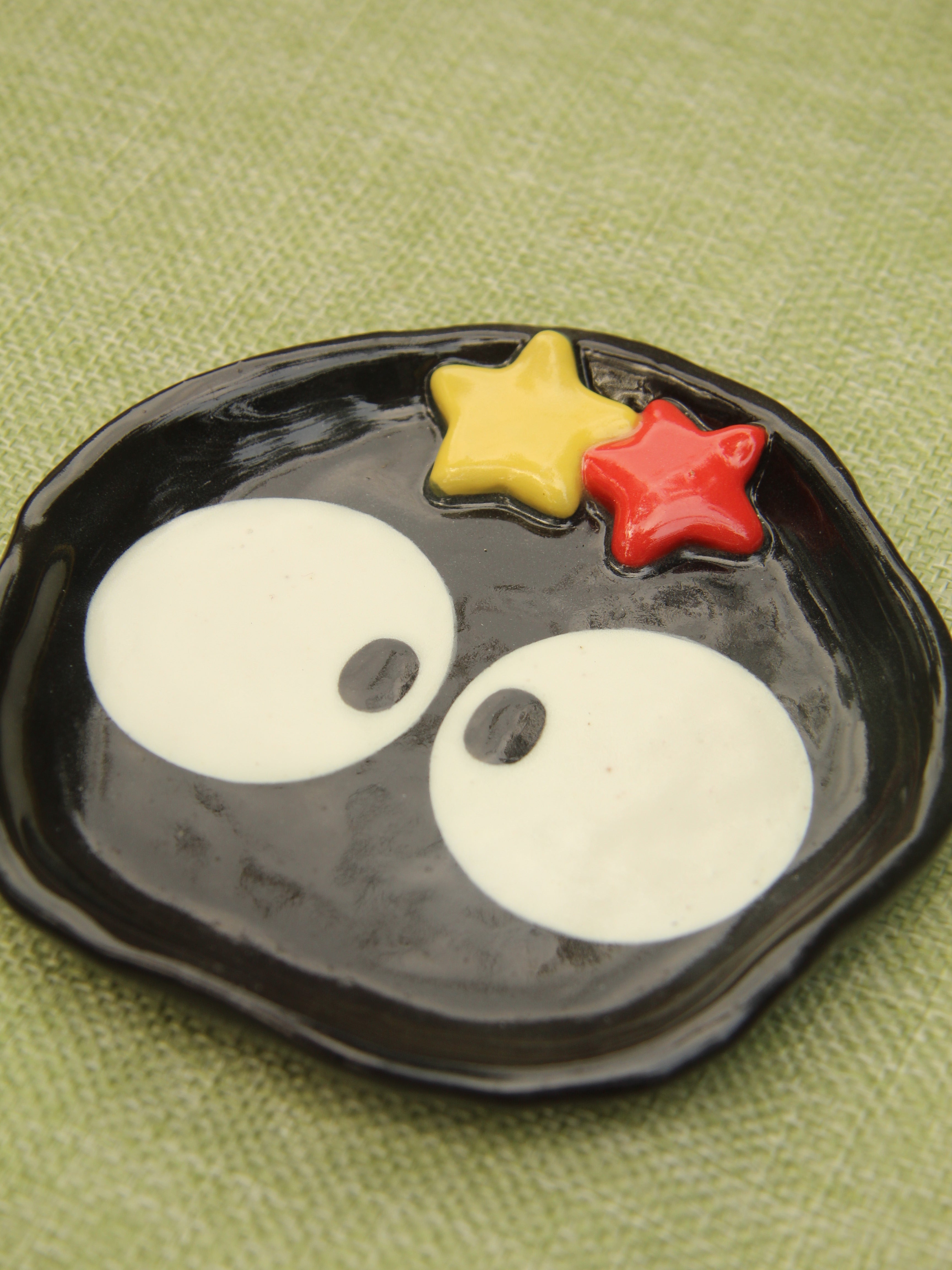 [Pre-order] Soot Handmade Ceramic Coaster, Handbuilt Pottery, Cute Gift For Anime Fan, Unique Birthday Gift, Adorable Valentine Gift | Totto Pottery