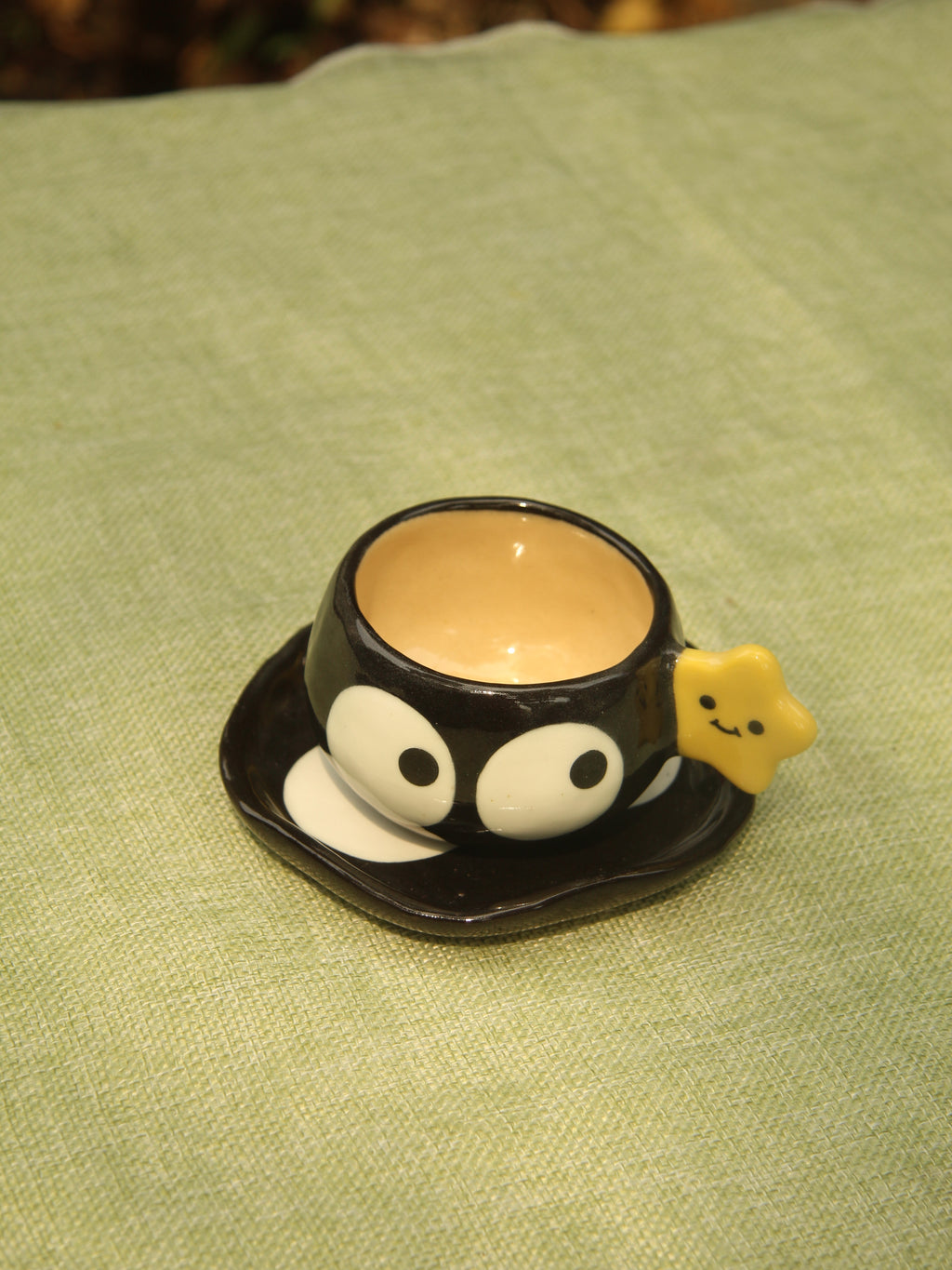 [Pre-order] Soot Handmade Ceramic Coaster, Handbuilt Pottery, Cute Gift For Anime Fan, Unique Birthday Gift, Adorable Valentine Gift | Totto Pottery