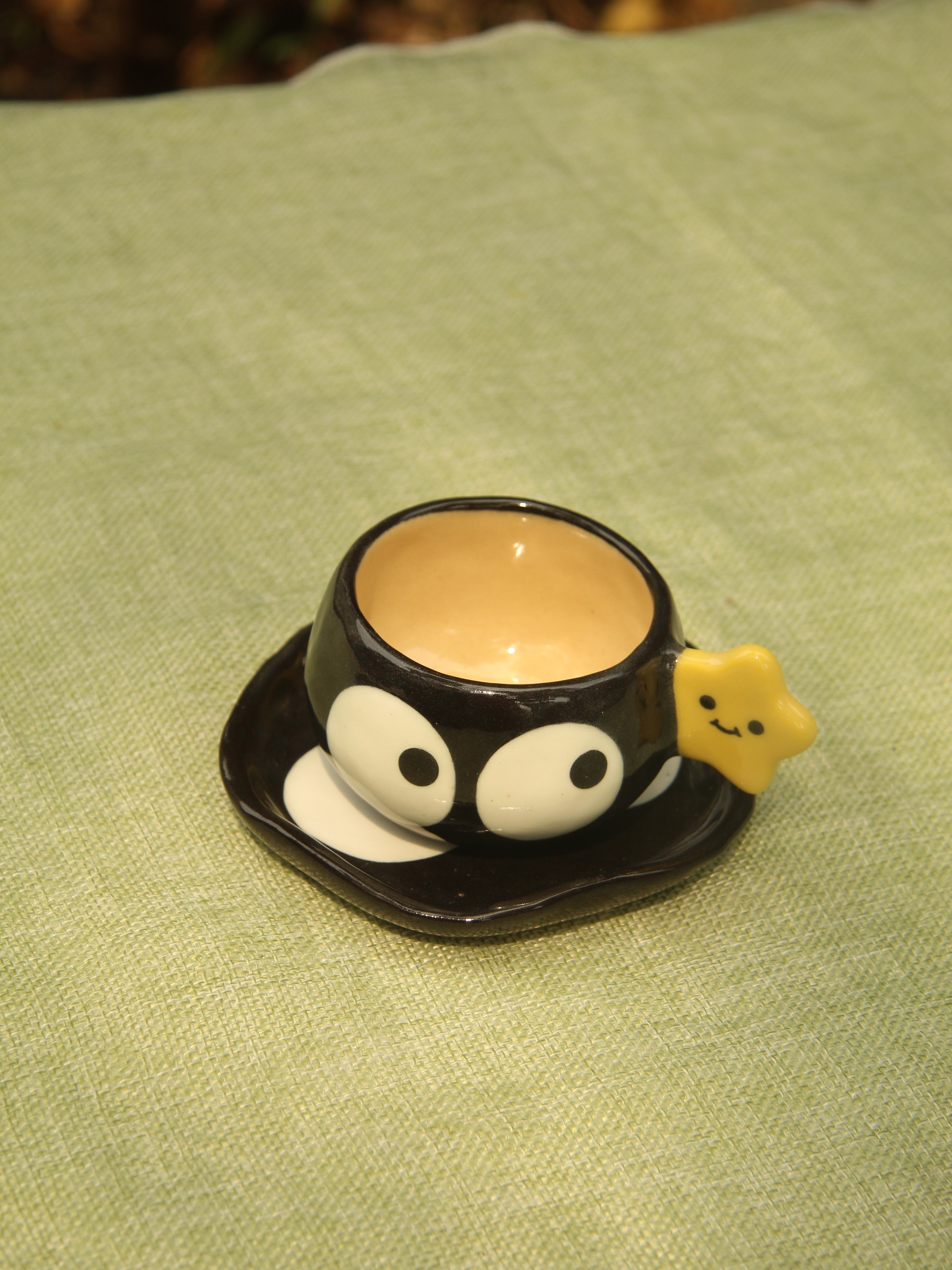[Pre-order] Soot Handmade Ceramic Coaster, Handbuilt Pottery, Cute Gift For Anime Fan, Unique Birthday Gift, Adorable Valentine Gift | Totto Pottery