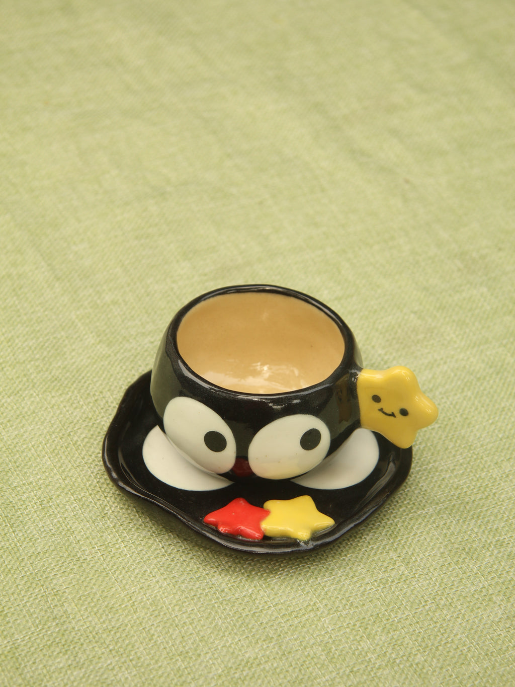 [Pre-order] Soot Handmade Ceramic Coaster, Handbuilt Pottery, Cute Gift For Anime Fan, Unique Birthday Gift, Adorable Valentine Gift | Totto Pottery