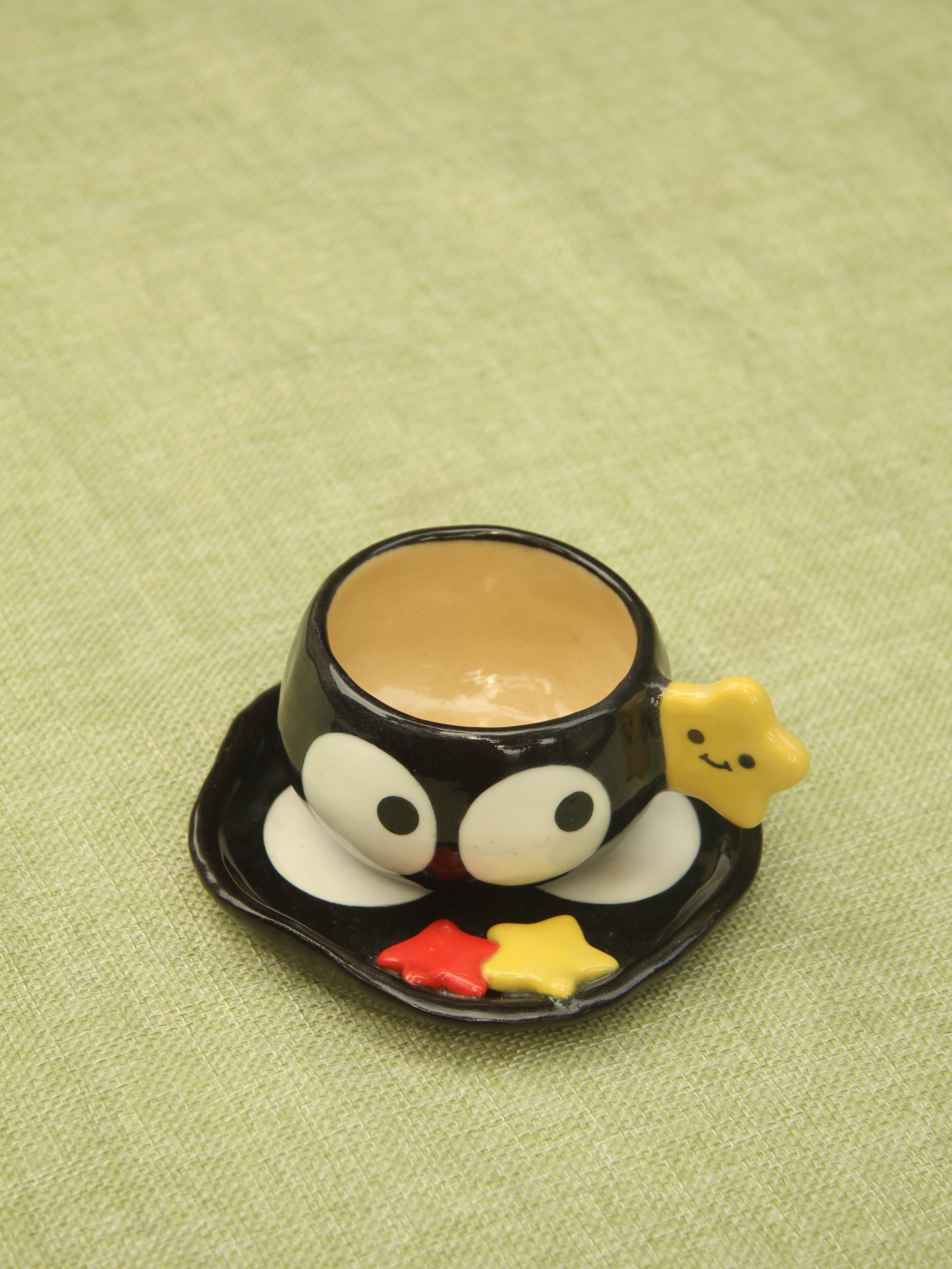[Pre-order] Soot Handmade Ceramic Coaster, Handbuilt Pottery, Cute Gift For Anime Fan, Unique Birthday Gift, Adorable Valentine Gift | Totto Pottery