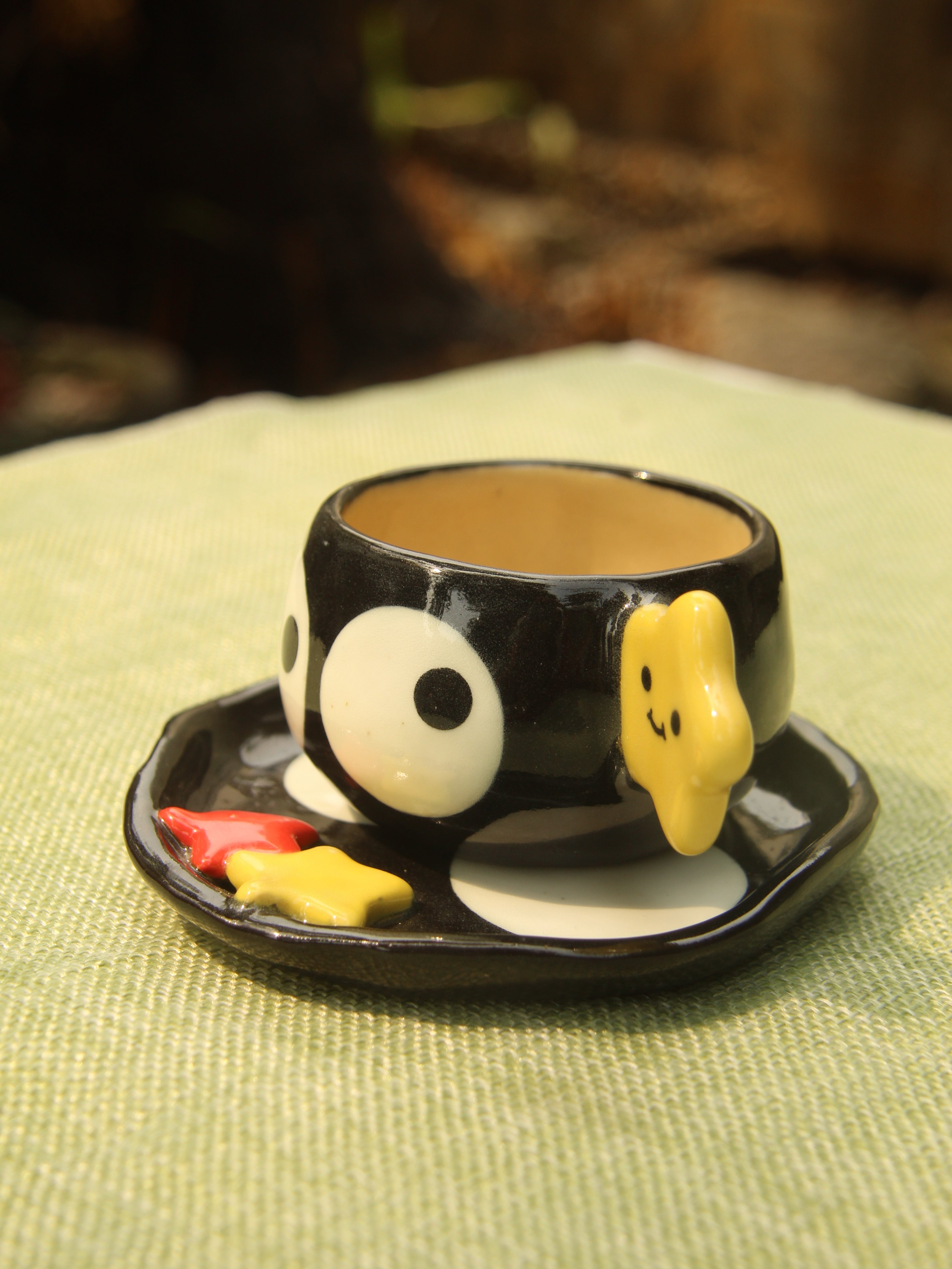 [Pre-order] Soot Handmade Ceramic Coaster, Handbuilt Pottery, Cute Gift For Anime Fan, Unique Birthday Gift, Adorable Valentine Gift | Totto Pottery