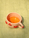 [Pre-order] Eyes Handmade Ceramic Handle Mug With Coaster, Handbuilt Pottery, Cute Gift For Anime Fan, Unique Birthday Gift, Adorable Valentine Gift | Totto Pottery