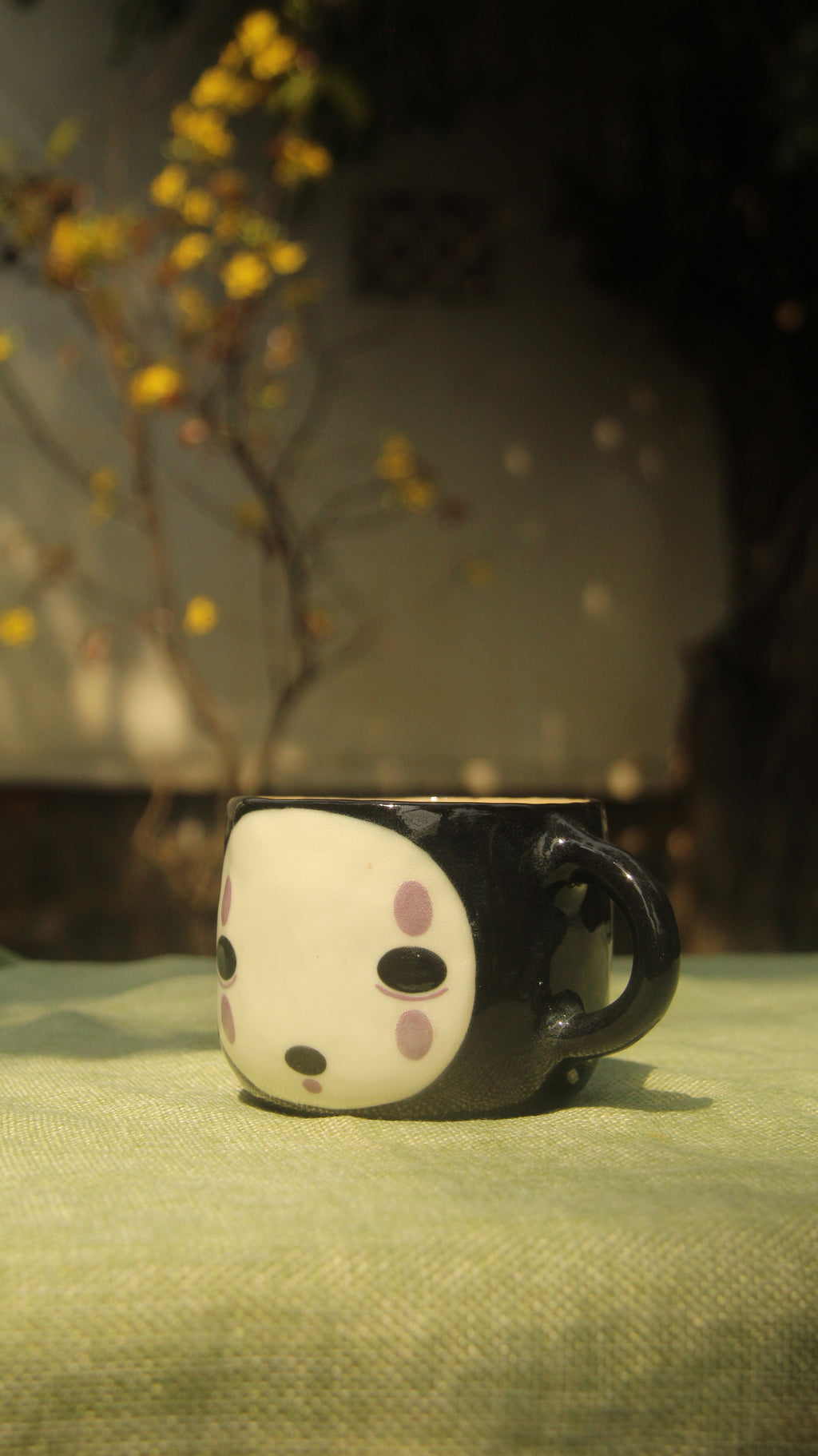 [Pre-order] Faceless Handmade Ceramic Handle Mug, Handbuilt Pottery, Cute Gift For Anime Fan, Unique Birthday Gift, Adorable Valentine Gift | Totto Pottery
