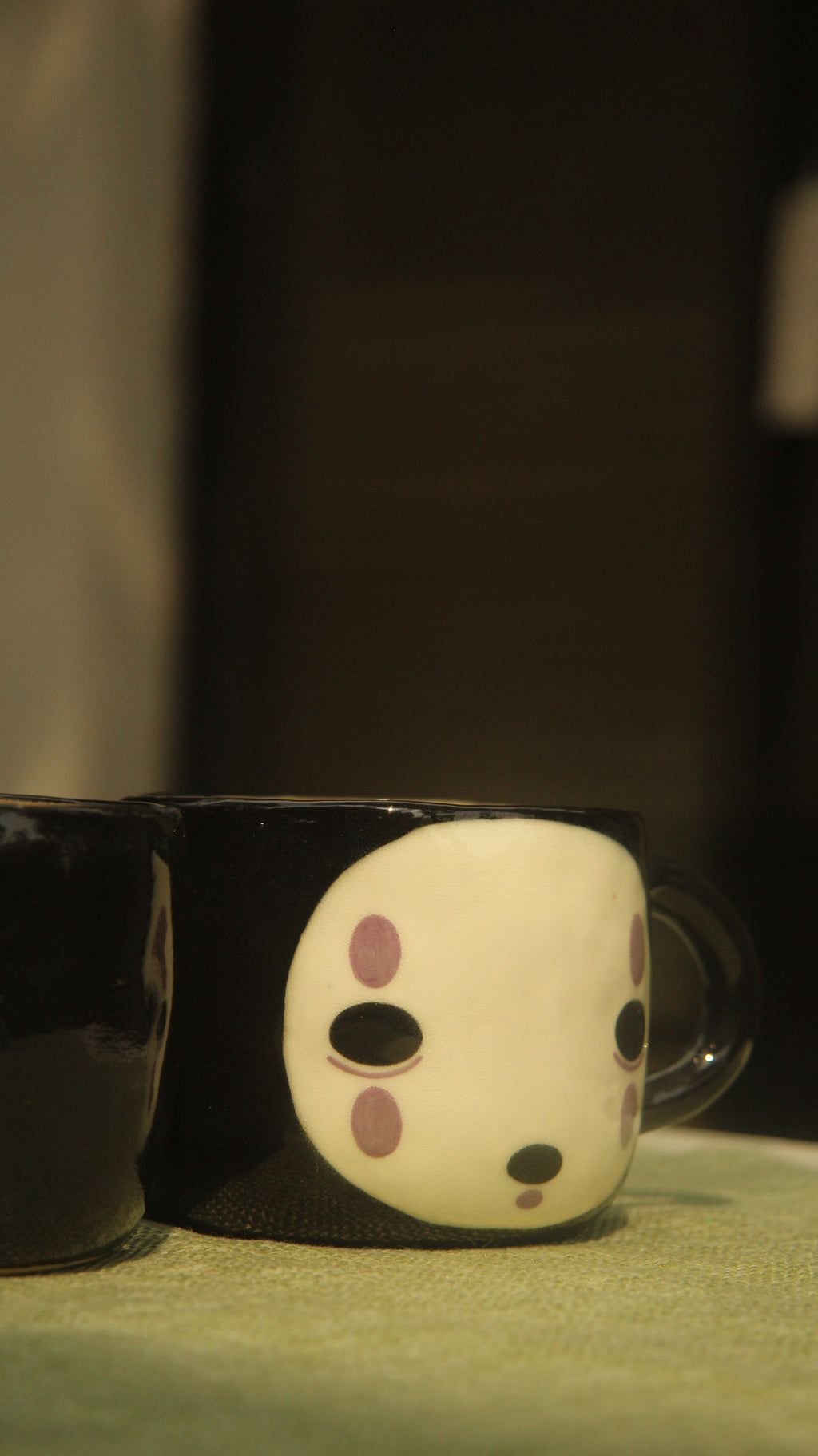 [Pre-order] Faceless Handmade Ceramic Handle Mug, Handbuilt Pottery, Cute Gift For Anime Fan, Unique Birthday Gift, Adorable Valentine Gift | Totto Pottery