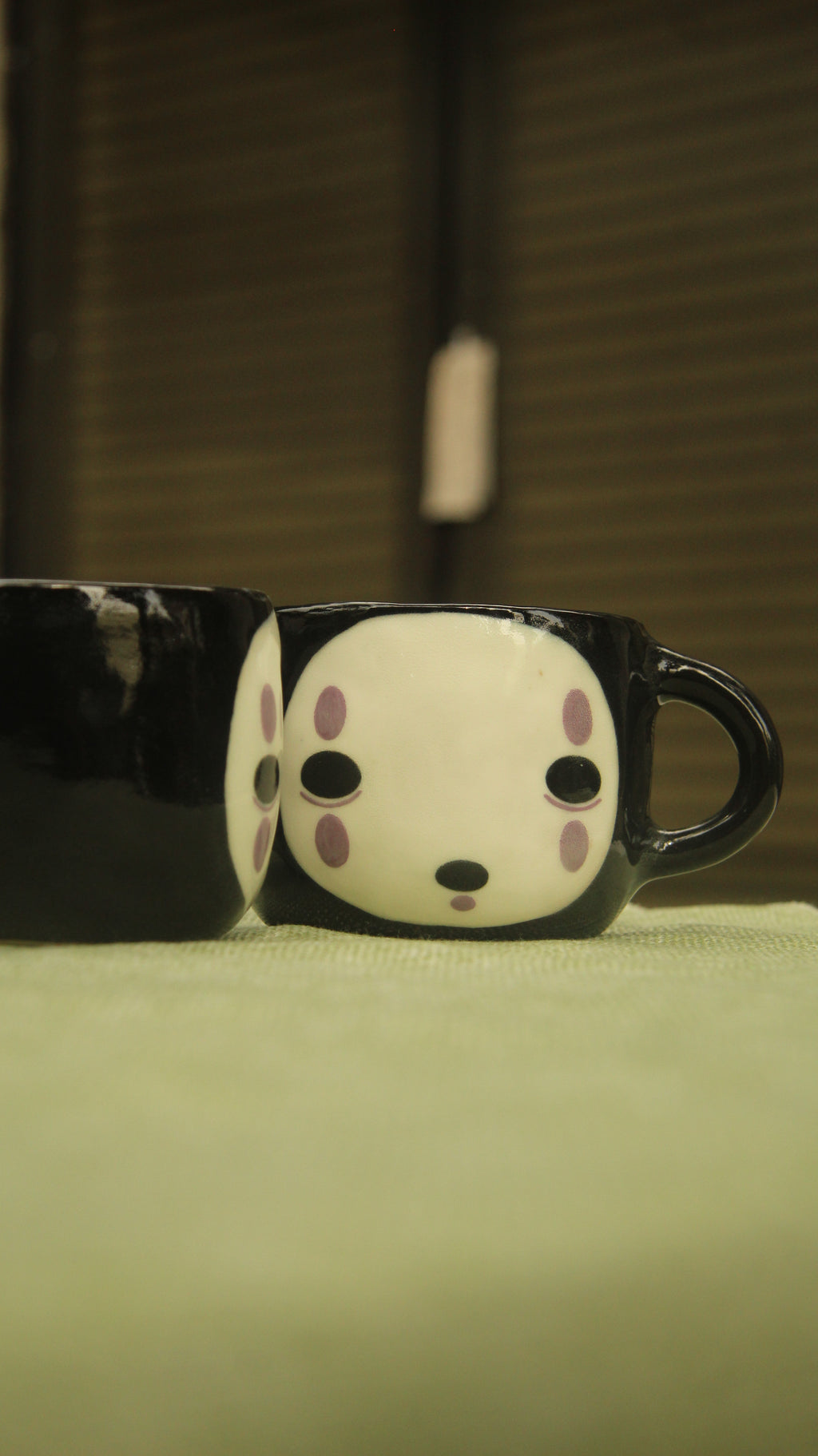 [Pre-order] Faceless Handmade Ceramic Handle Mug, Handbuilt Pottery, Cute Gift For Anime Fan, Unique Birthday Gift, Adorable Valentine Gift | Totto Pottery