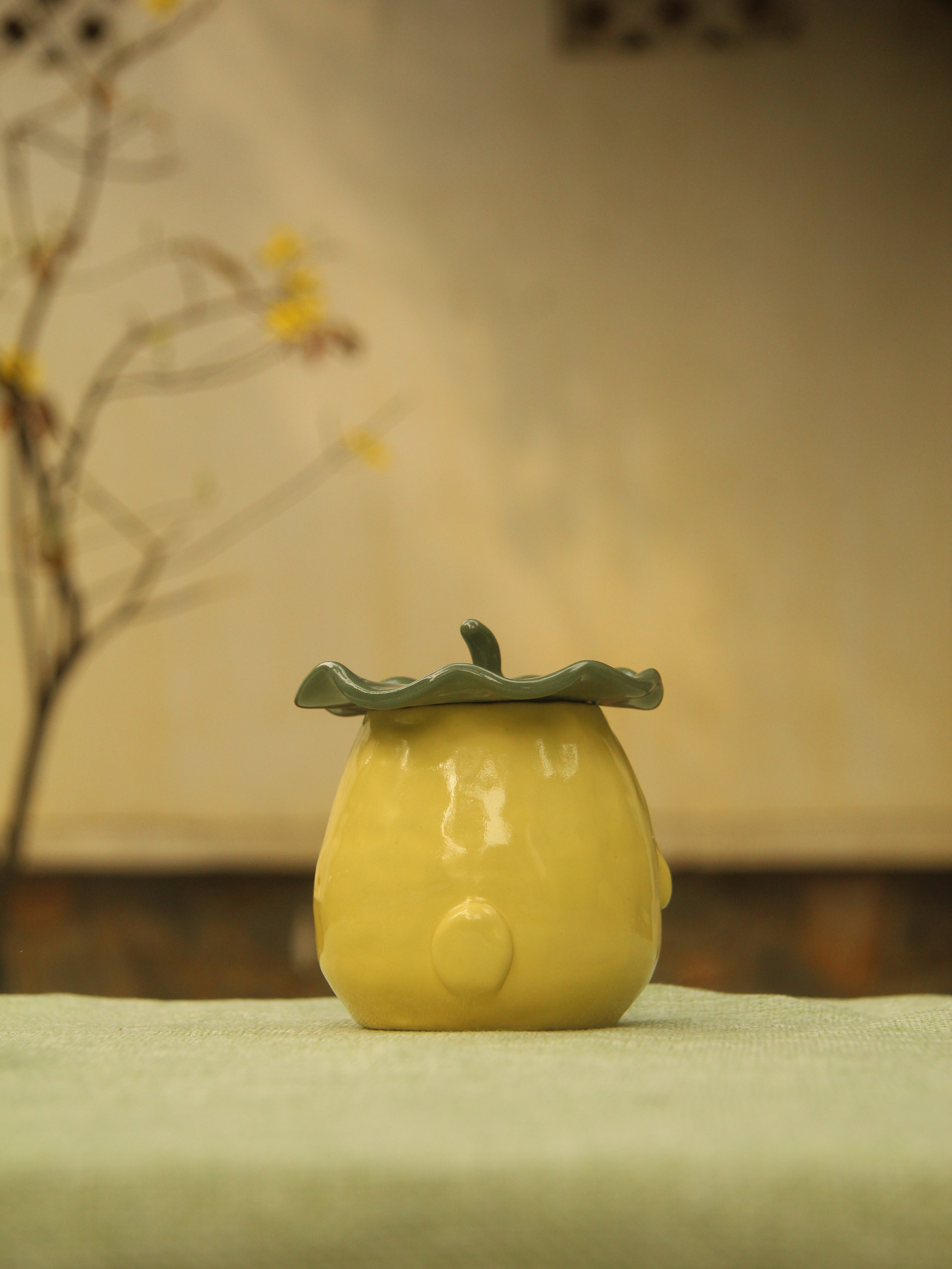 [Pre-order] Yellow Duck Handmade Ceramic Handle Mug, Handbuilt Pottery, Cute Gift For Anime Fan, Unique Birthday Gift, Adorable Valentine Gift | Totto Pottery