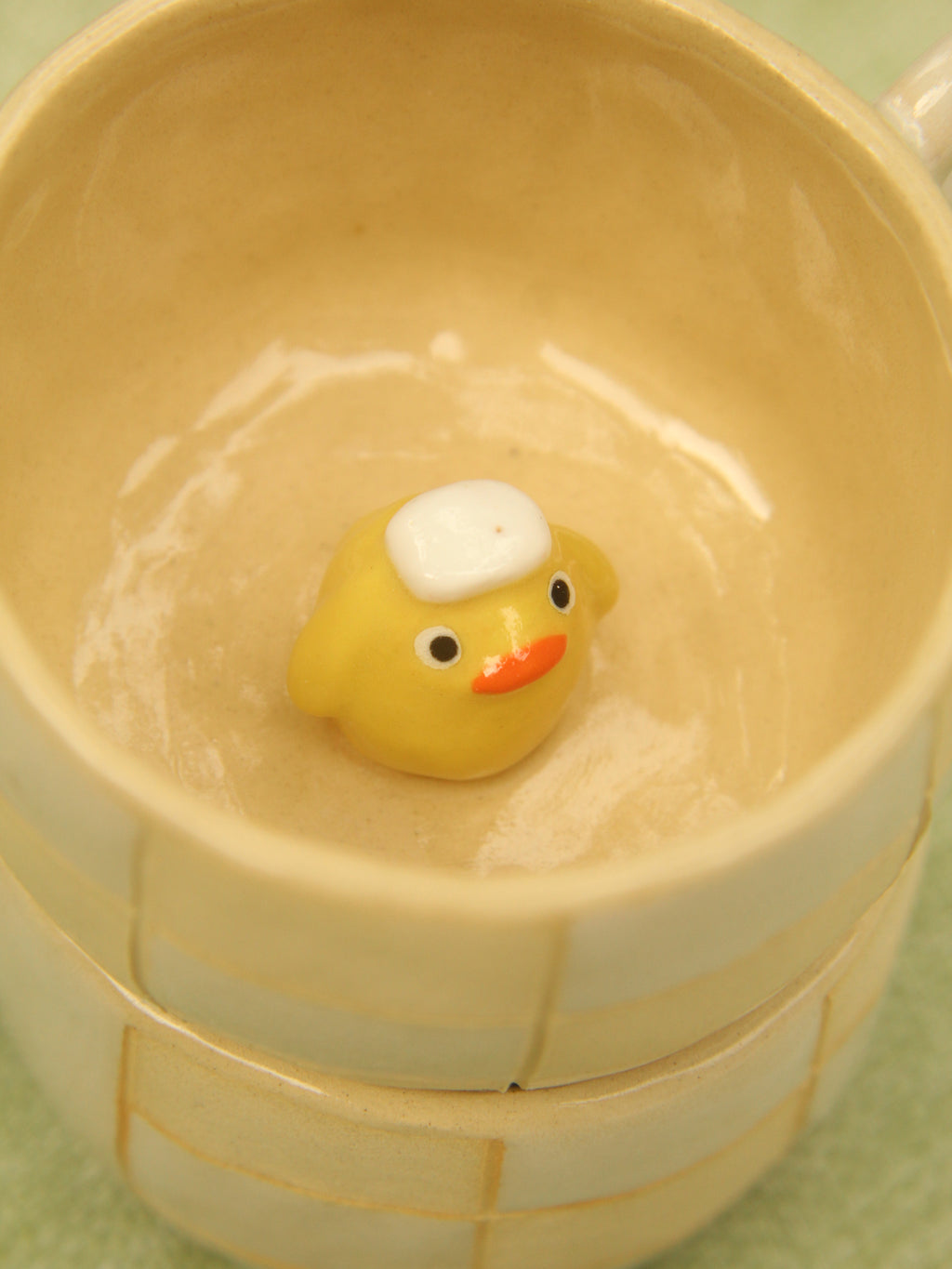 [Pre-order] Yellow Duck Handmade Ceramic Espresso Cup, Handbuilt Pottery, Cute Gift For Anime Fan, Unique Birthday Gift, Adorable Valentine Gift | Totto Pottery