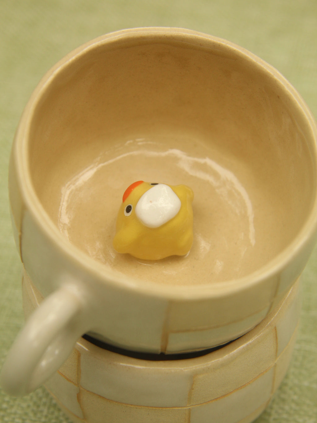 [Pre-order] Yellow Duck Handmade Ceramic Espresso Cup, Handbuilt Pottery, Cute Gift For Anime Fan, Unique Birthday Gift, Adorable Valentine Gift | Totto Pottery
