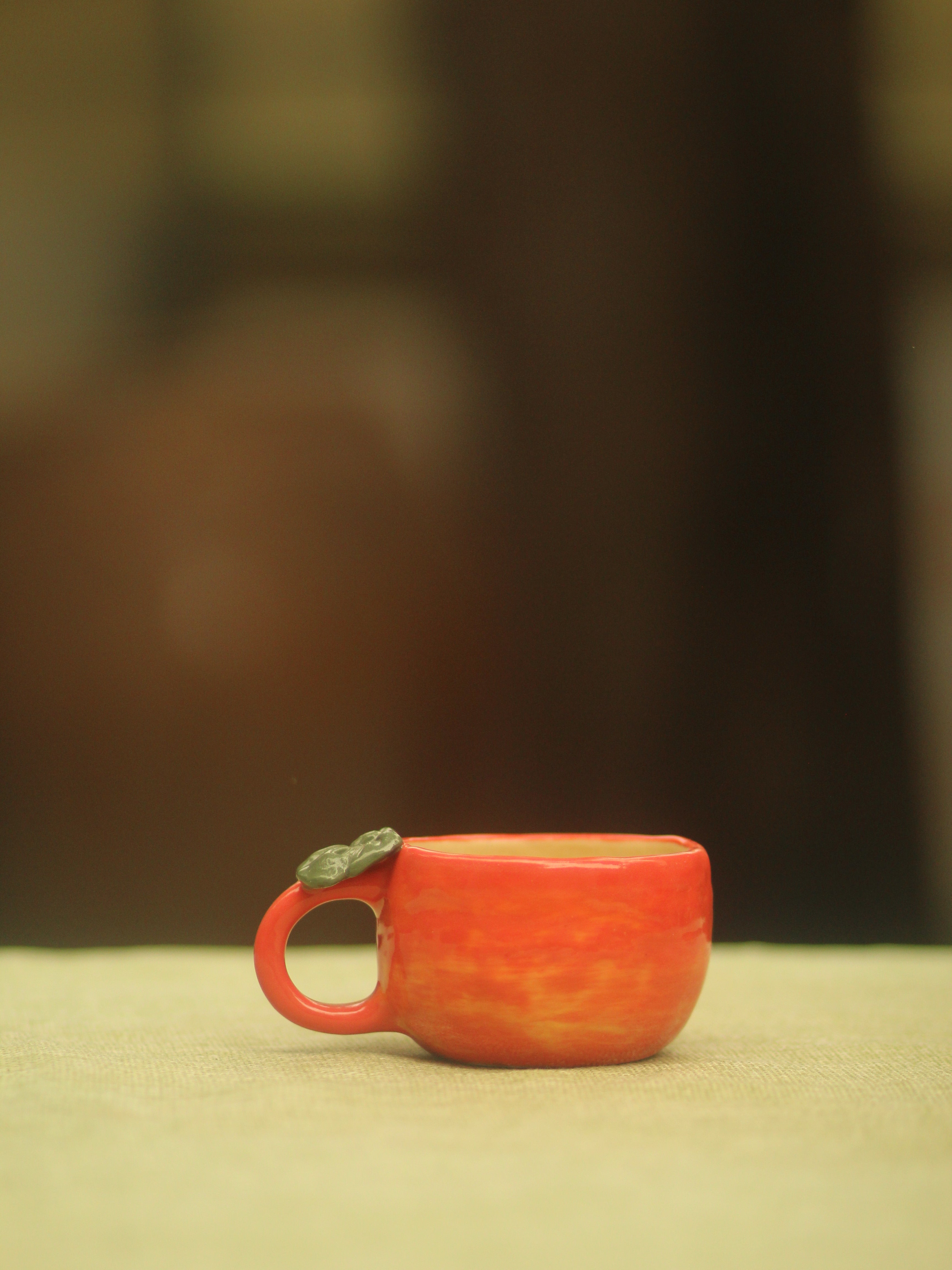 [Pre-order] Fire Demon Handmade Ceramic Espresso Cup, Handbuilt Pottery, Cute Gift For Anime Fan, Unique Birthday Gift, Adorable Valentine Gift | Totto Pottery