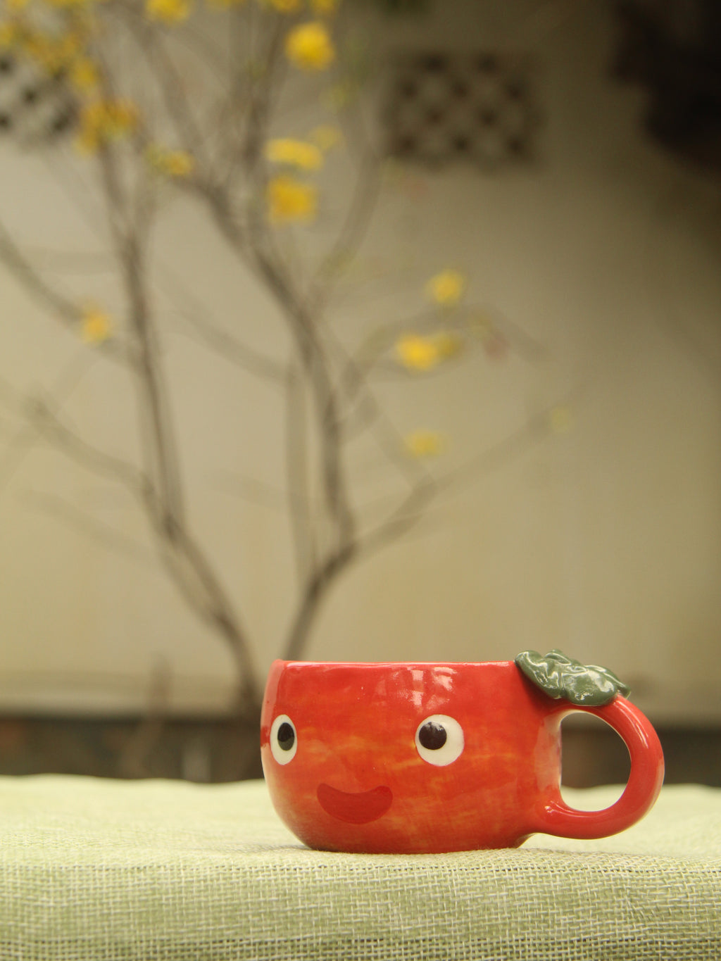 [Pre-order] Fire Demon Handmade Ceramic Espresso Cup, Handbuilt Pottery, Cute Gift For Anime Fan, Unique Birthday Gift, Adorable Valentine Gift | Totto Pottery
