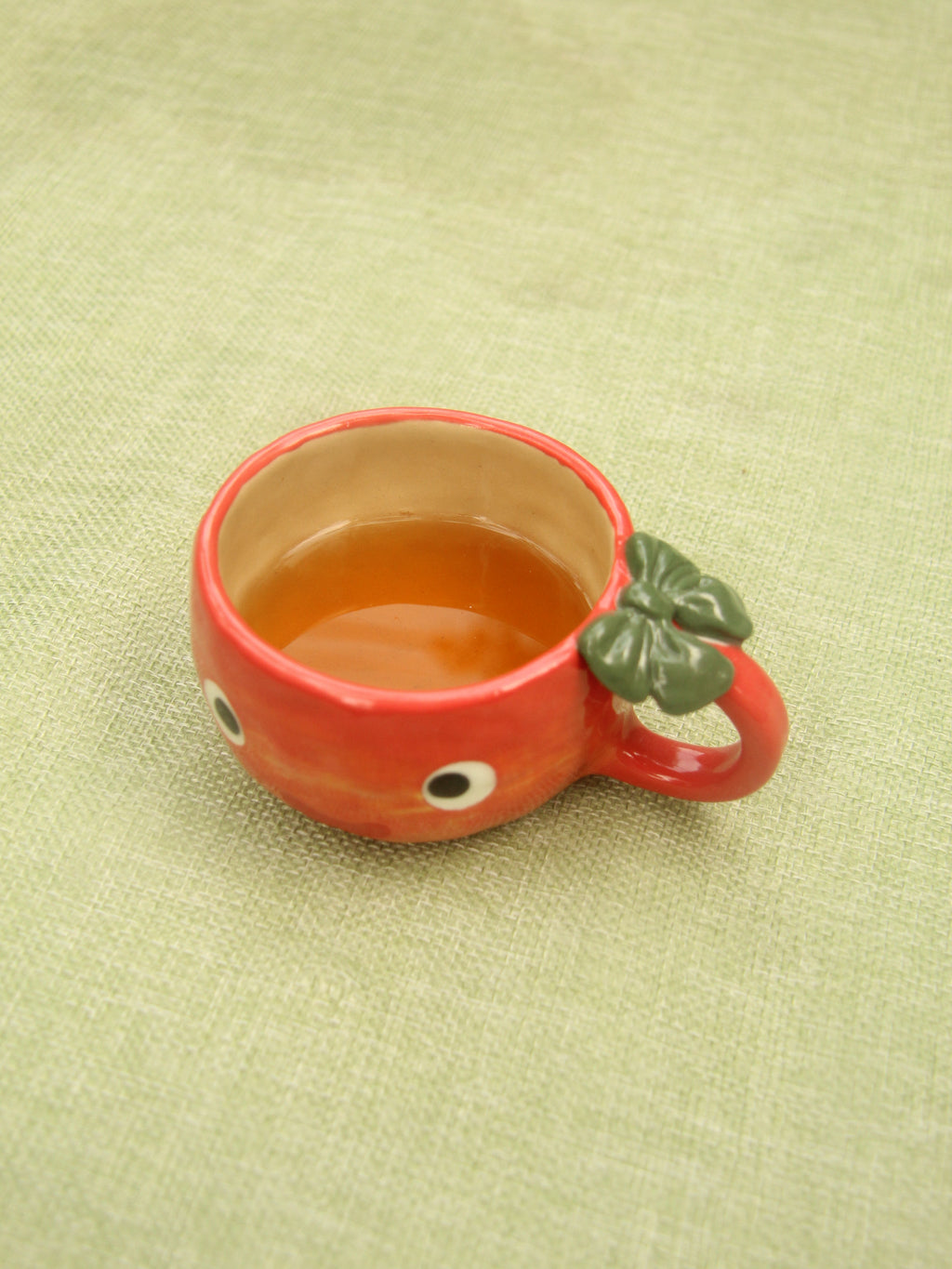 [Pre-order] Fire Demon Handmade Ceramic Espresso Cup, Handbuilt Pottery, Cute Gift For Anime Fan, Unique Birthday Gift, Adorable Valentine Gift | Totto Pottery