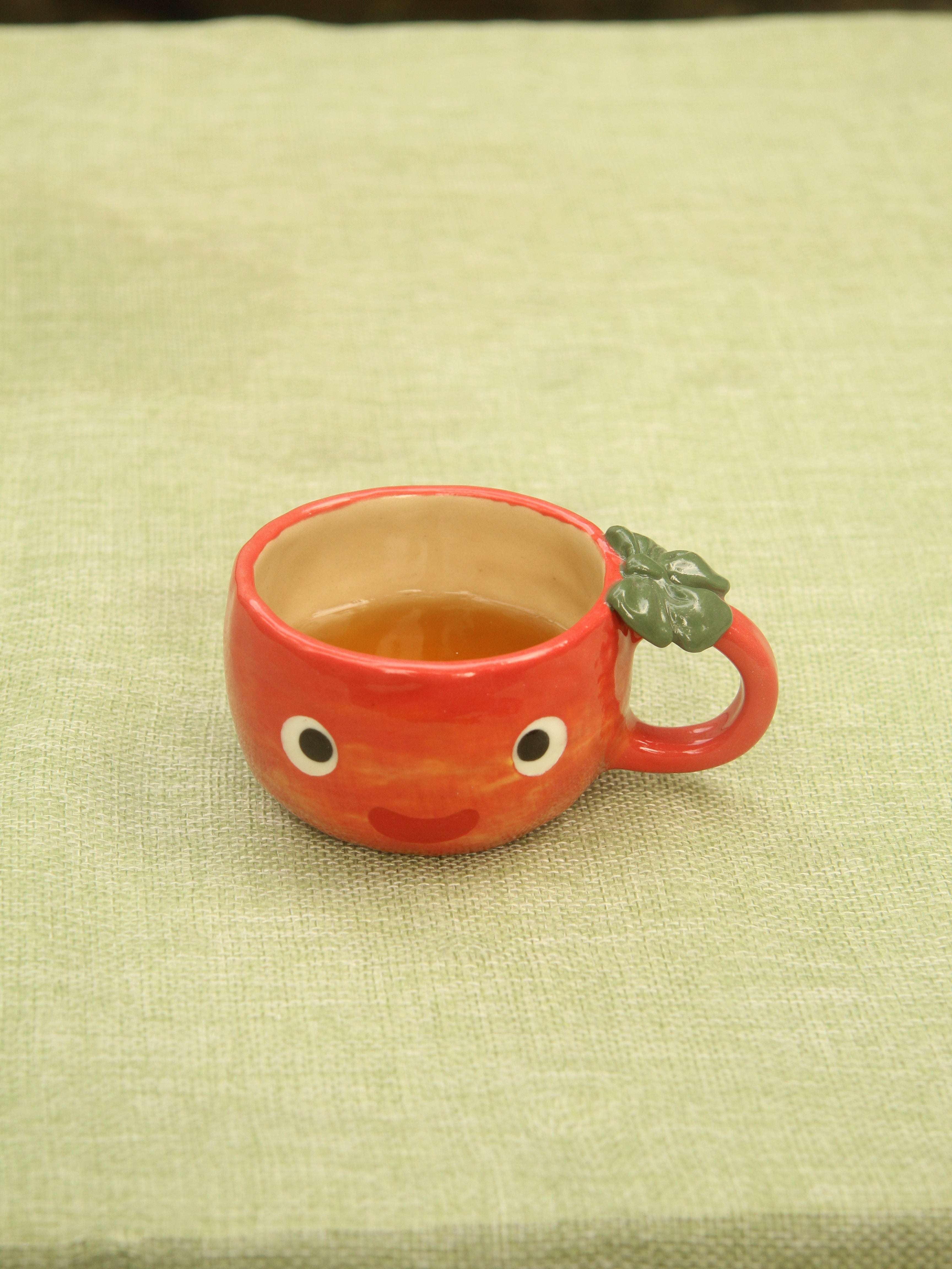 [Pre-order] Fire Demon Handmade Ceramic Espresso Cup, Handbuilt Pottery, Cute Gift For Anime Fan, Unique Birthday Gift, Adorable Valentine Gift | Totto Pottery