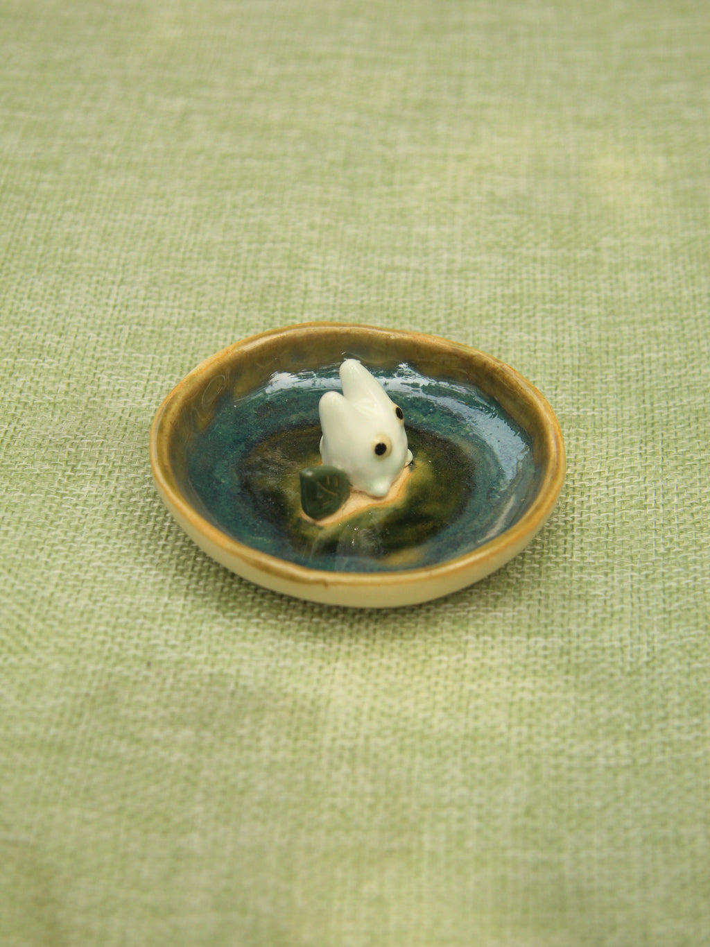 [Pre-order] Forest Spirit Handmade Ceramic Rings Dish, Handbuilt Pottery, Cute Gift For Anime Fan, Unique Birthday Gift, Adorable Valentine Gift | Totto Pottery
