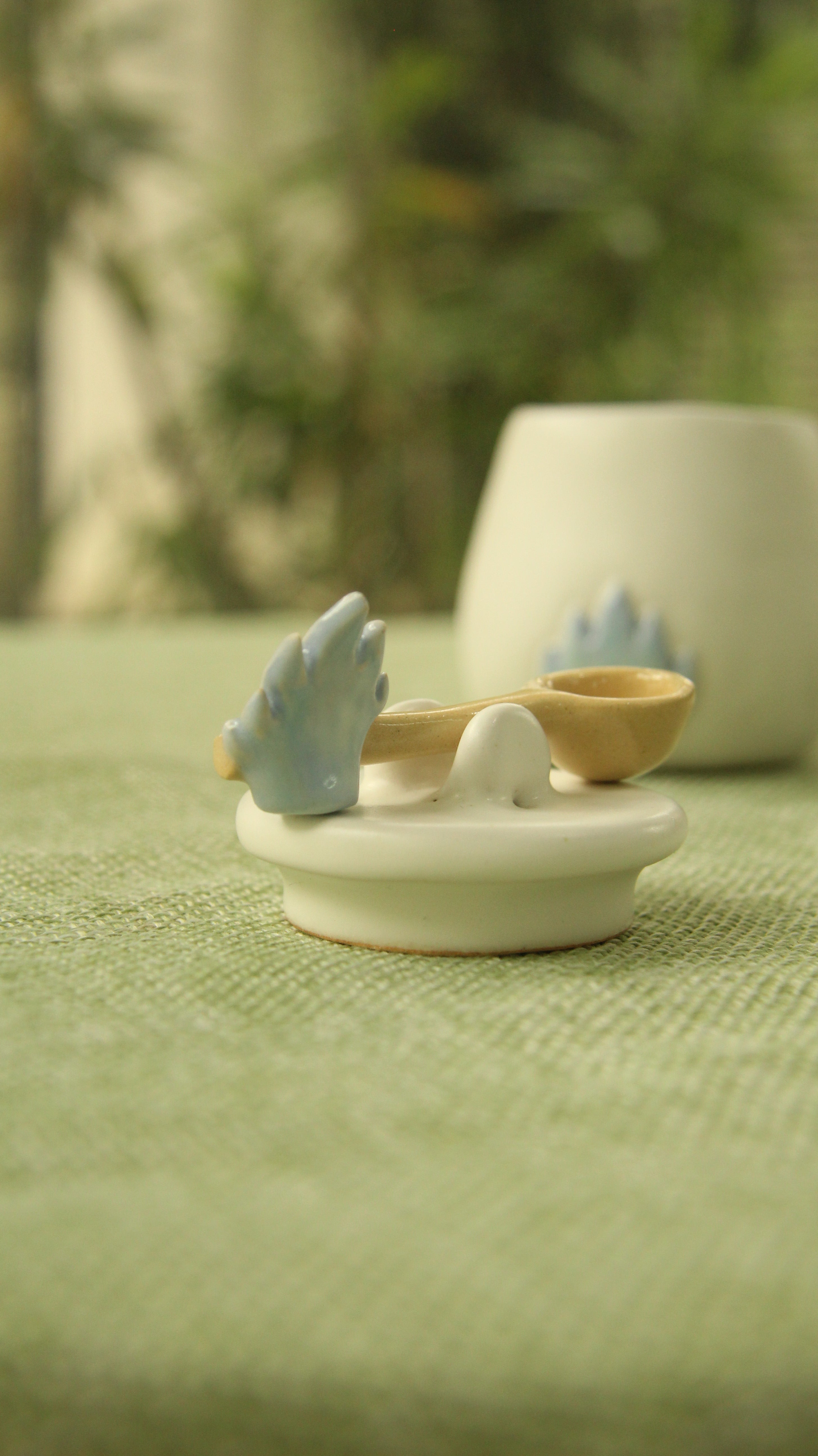 [Pre-order] Fire Demon Handmade Ceramic Spice Jar With Lid, Handbuilt Pottery, Cute Gift For Anime Fan, Unique Birthday Gift, Adorable Valentine Gift | Totto Pottery