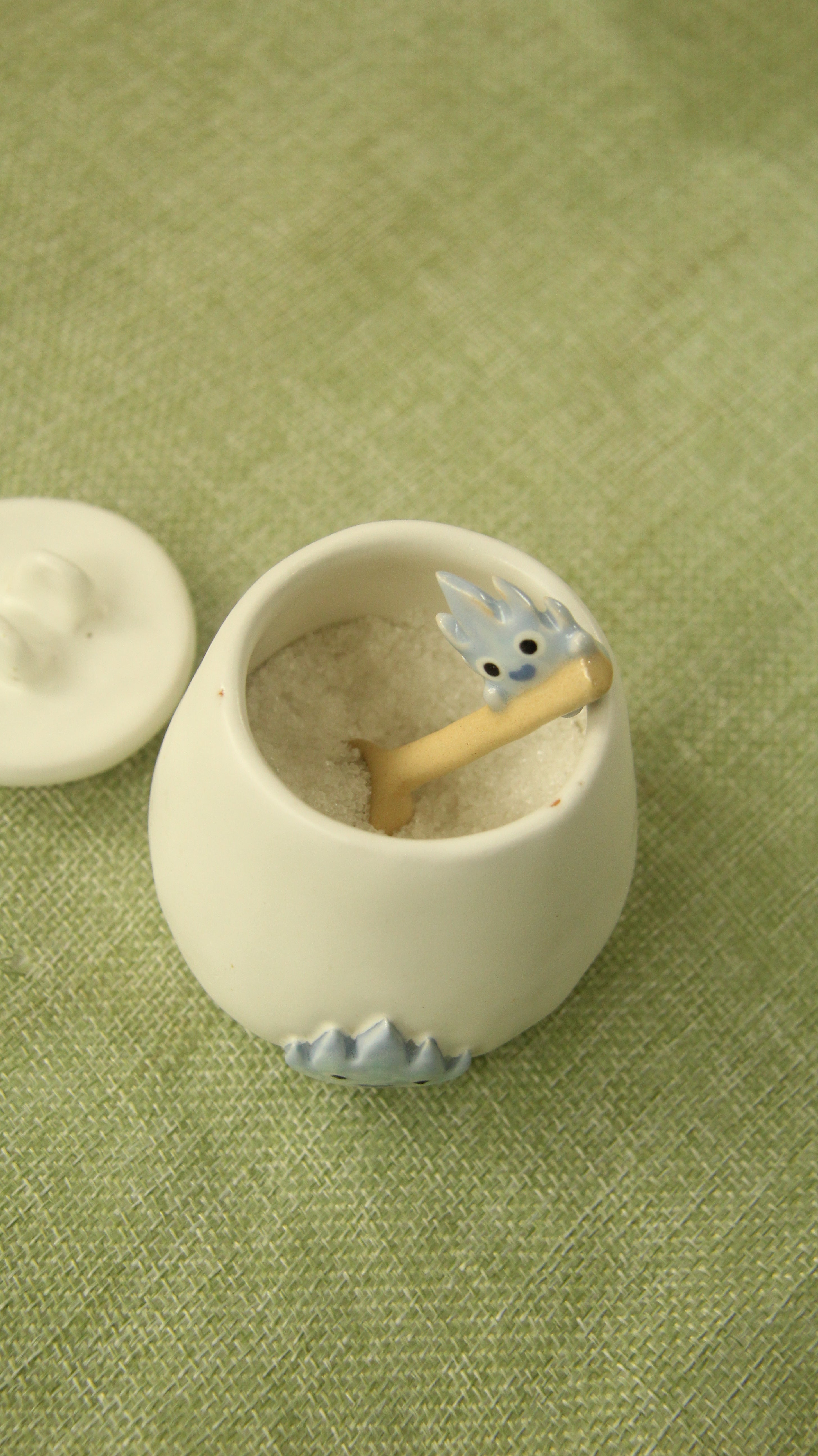 [Pre-order] Fire Demon Handmade Ceramic Spice Jar With Lid, Handbuilt Pottery, Cute Gift For Anime Fan, Unique Birthday Gift, Adorable Valentine Gift | Totto Pottery