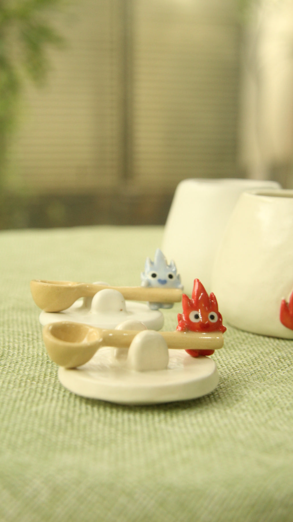 [Pre-order] Fire Demon Handmade Ceramic Spice Jar With Lid, Handbuilt Pottery, Cute Gift For Anime Fan, Unique Birthday Gift, Adorable Valentine Gift | Totto Pottery