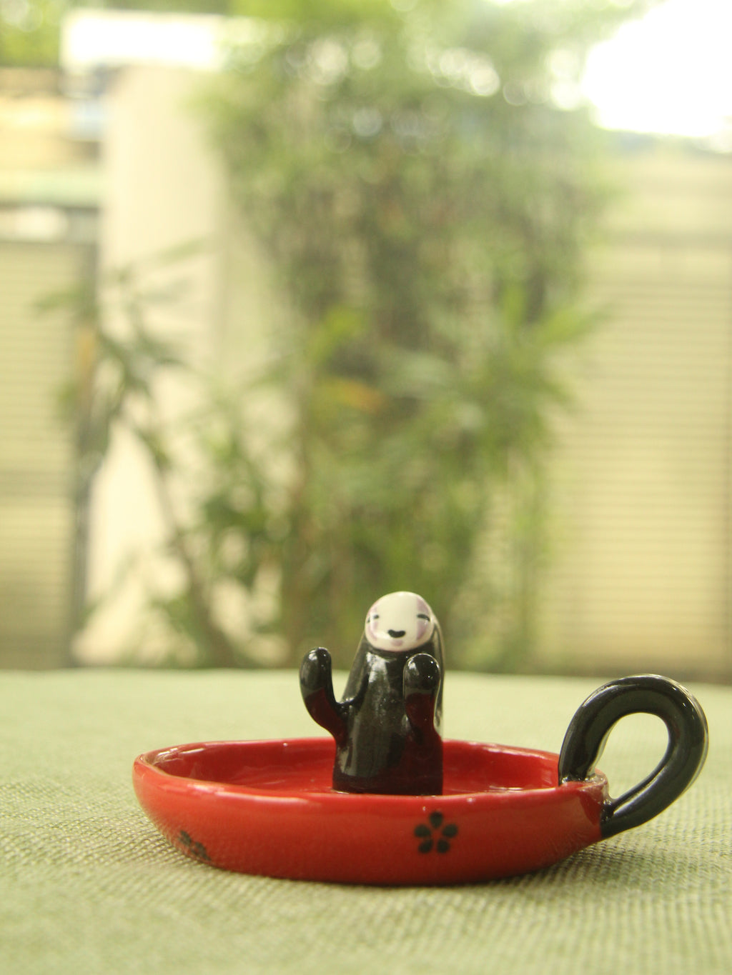 [Pre-order] Faceless Handmade Ceramic Candle Holder, Handbuilt Pottery, Cute Gift For Anime Fan, Unique Birthday Gift, Adorable Valentine Gift | Totto Pottery