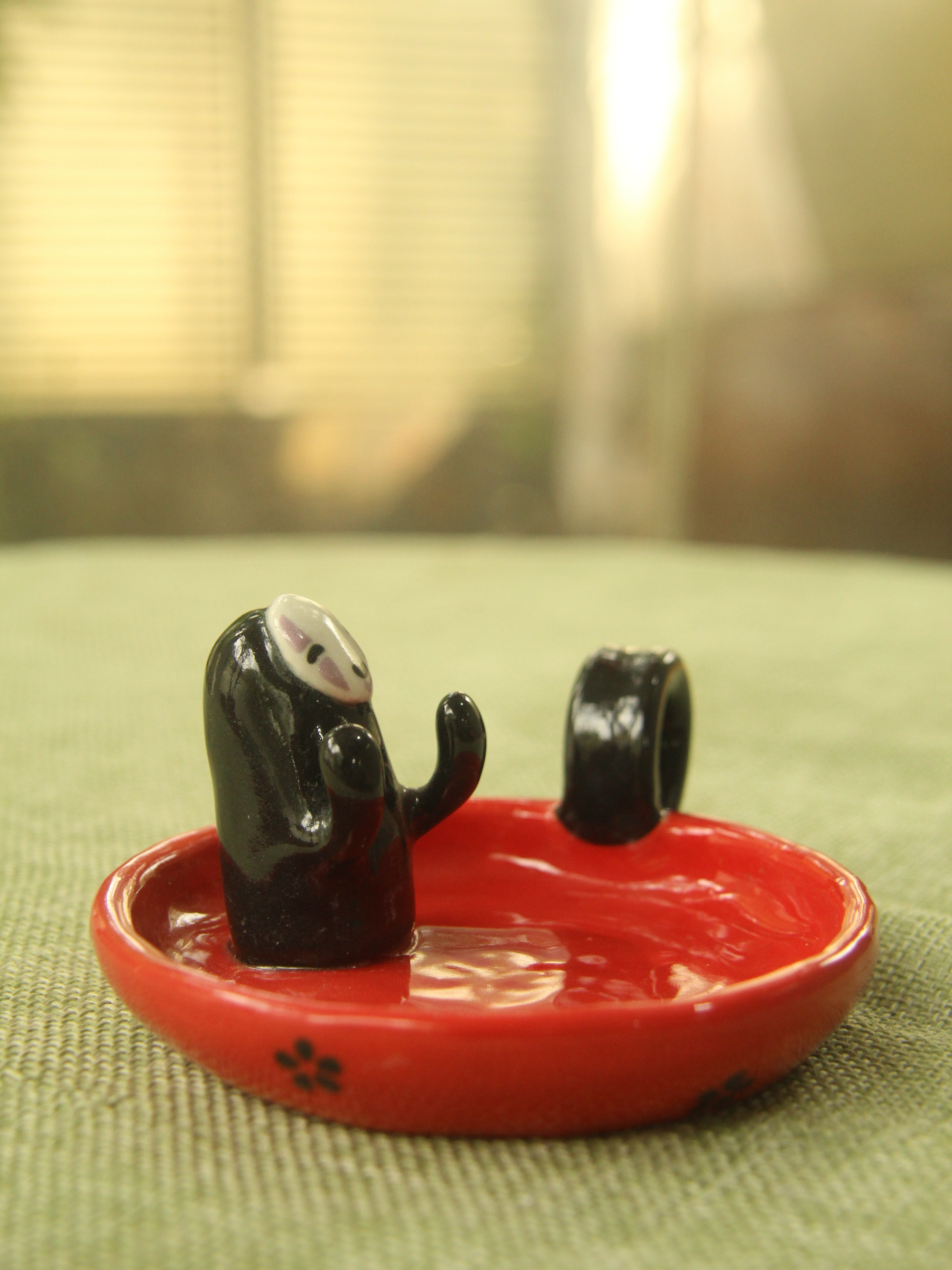 [Pre-order] Faceless Handmade Ceramic Candle Holder, Handbuilt Pottery, Cute Gift For Anime Fan, Unique Birthday Gift, Adorable Valentine Gift | Totto Pottery