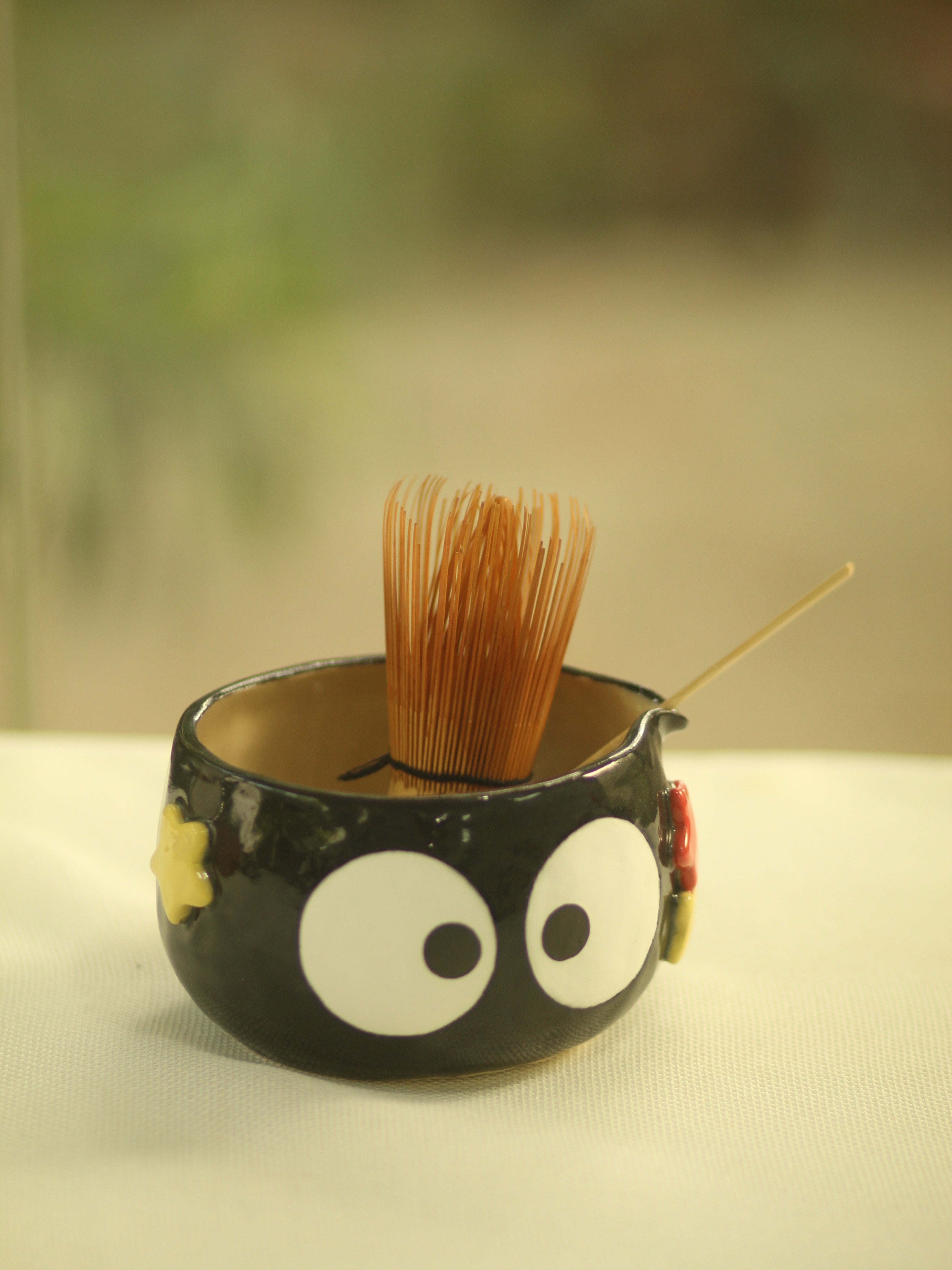 [Pre-order] Set Soot Handmade Ceramic Matcha Bowl, Handbuilt Pottery, Cute Gift For Anime Fan, Unique Birthday Gift, Adorable Valentine Gift | Totto Pottery