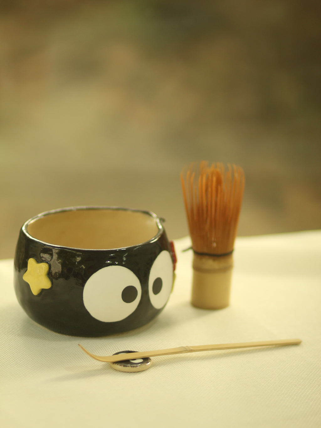 [Pre-order] Set Soot Handmade Ceramic Matcha Bowl, Handbuilt Pottery, Cute Gift For Anime Fan, Unique Birthday Gift, Adorable Valentine Gift | Totto Pottery