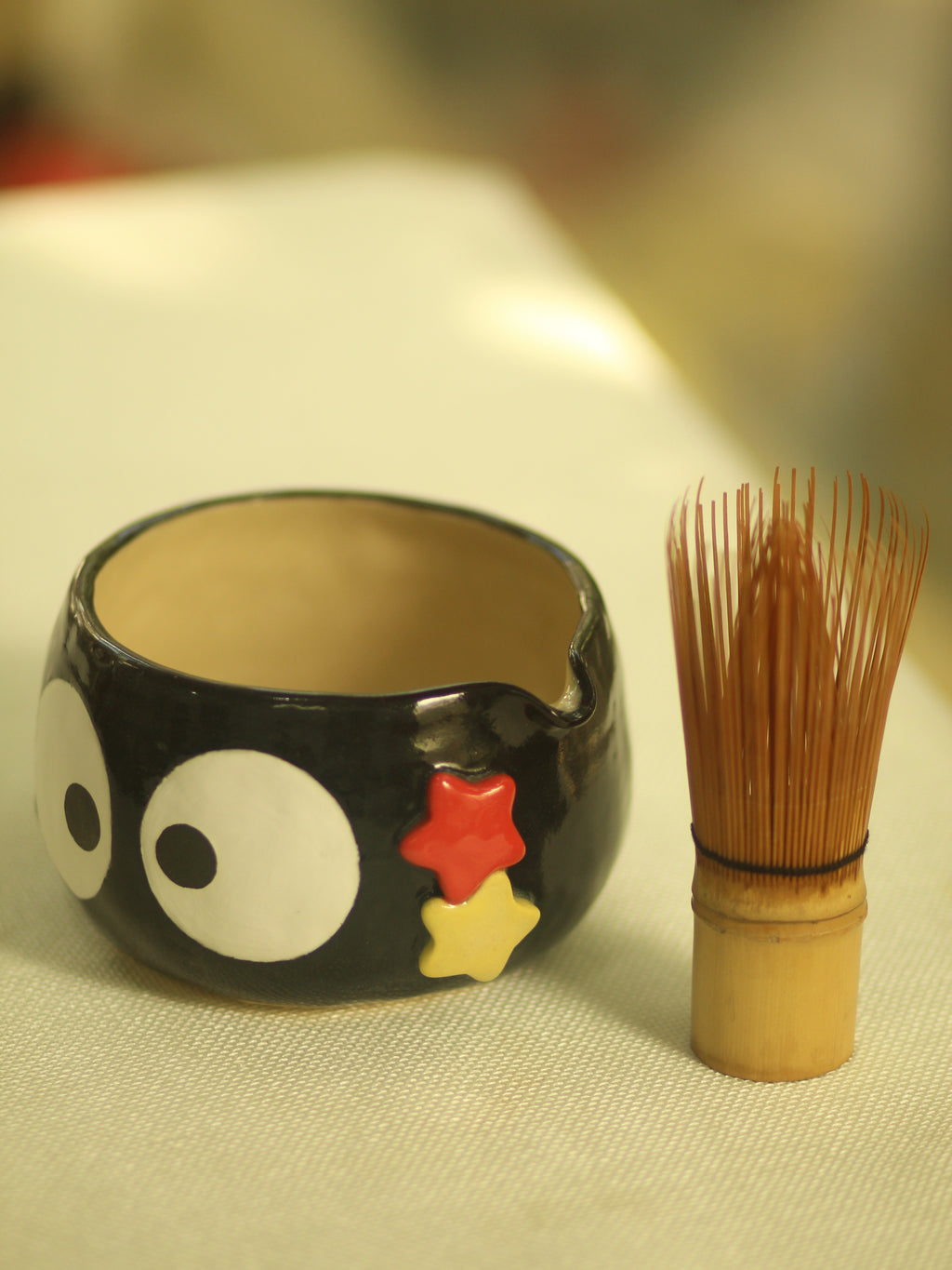 [Pre-order] Set Soot Handmade Ceramic Matcha Bowl, Handbuilt Pottery, Cute Gift For Anime Fan, Unique Birthday Gift, Adorable Valentine Gift | Totto Pottery