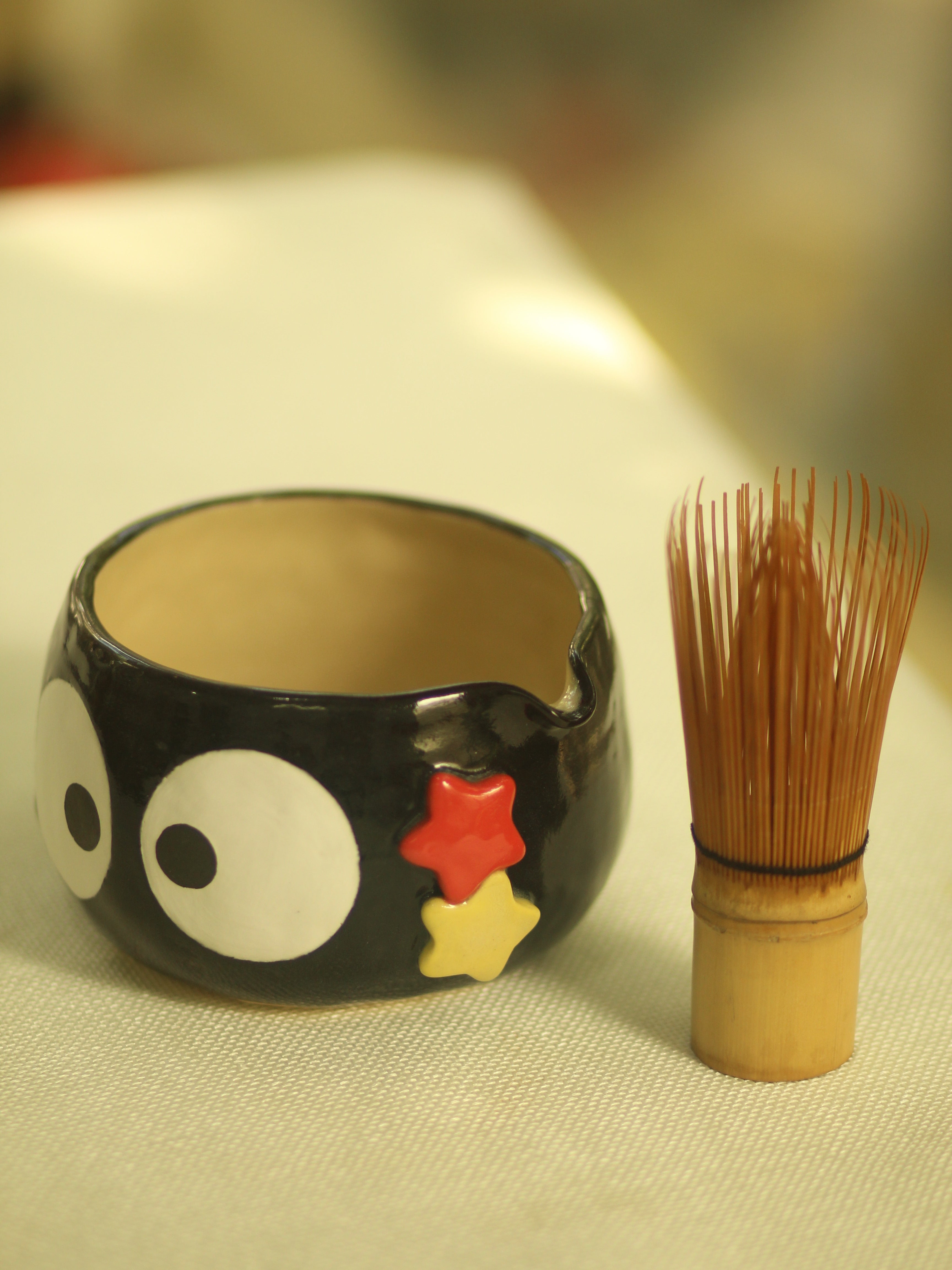 [Pre-order] Set Soot Handmade Ceramic Matcha Bowl, Handbuilt Pottery, Cute Gift For Anime Fan, Unique Birthday Gift, Adorable Valentine Gift | Totto Pottery