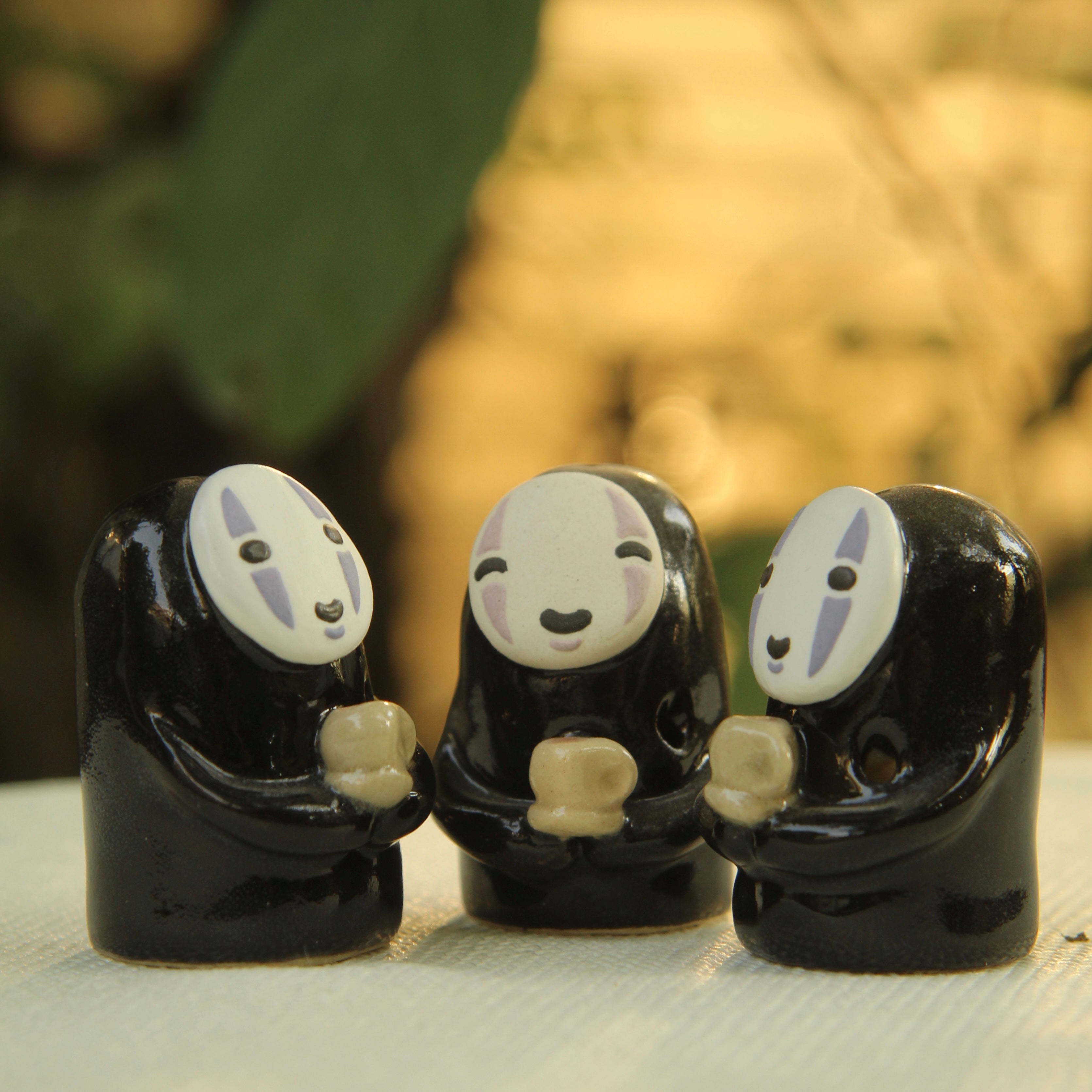 [Pre-order] Faceless Handmade Ceramic Incense Holder, Handbuilt Pottery, Cute Gift For Anime Fan, Unique Birthday Gift, Adorable Valentine Gift | Totto Pottery