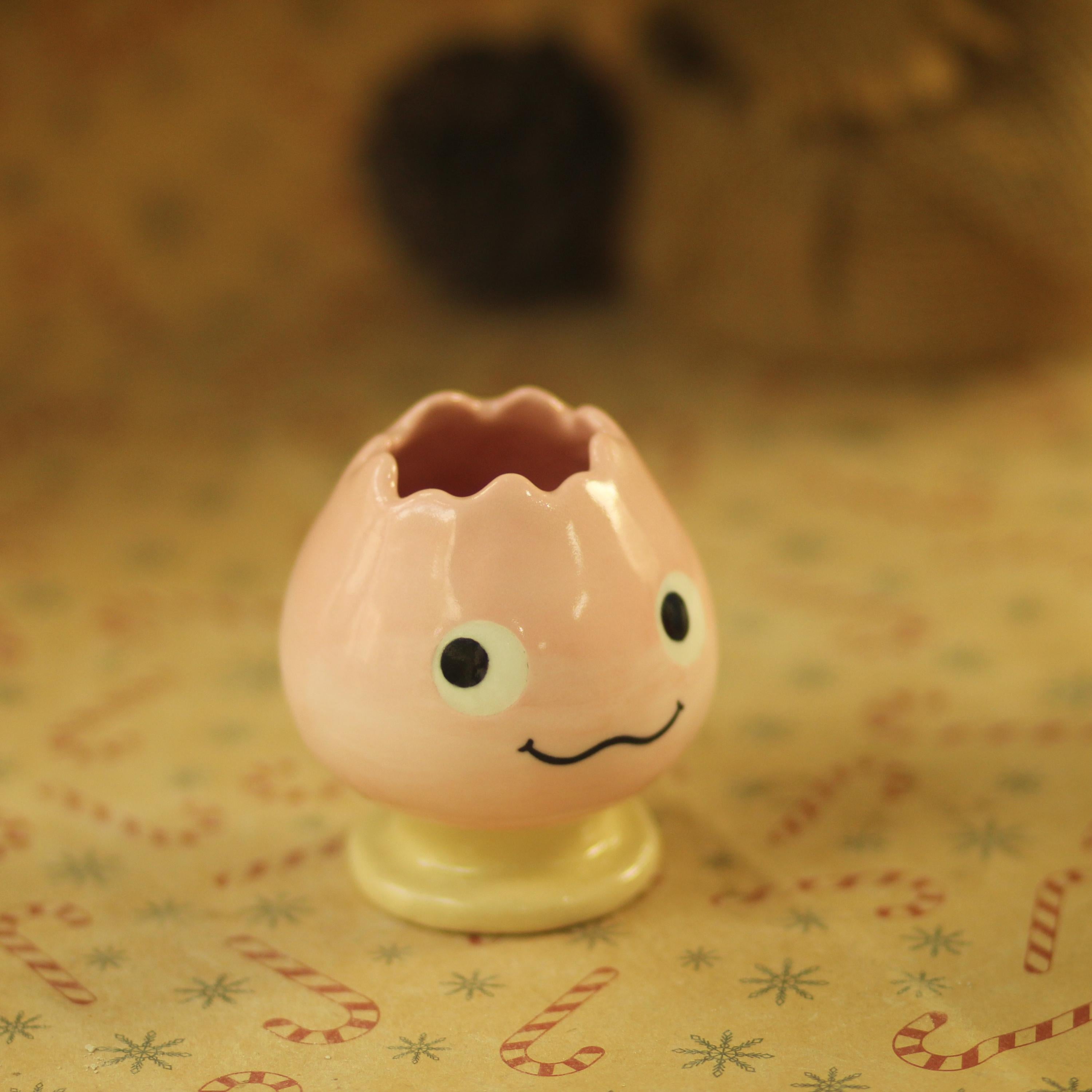 [Pre-order] Fire Demon Handmade Ceramic Chasen Holder, Handbuilt Pottery, Cute Gift For Anime Fan, Unique Birthday Gift, Adorable Valentine Gift | Totto Pottery
