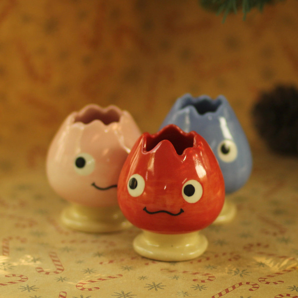 [Pre-order] Fire Demon Handmade Ceramic Chasen Holder, Handbuilt Pottery, Cute Gift For Anime Fan, Unique Birthday Gift, Adorable Valentine Gift | Totto Pottery