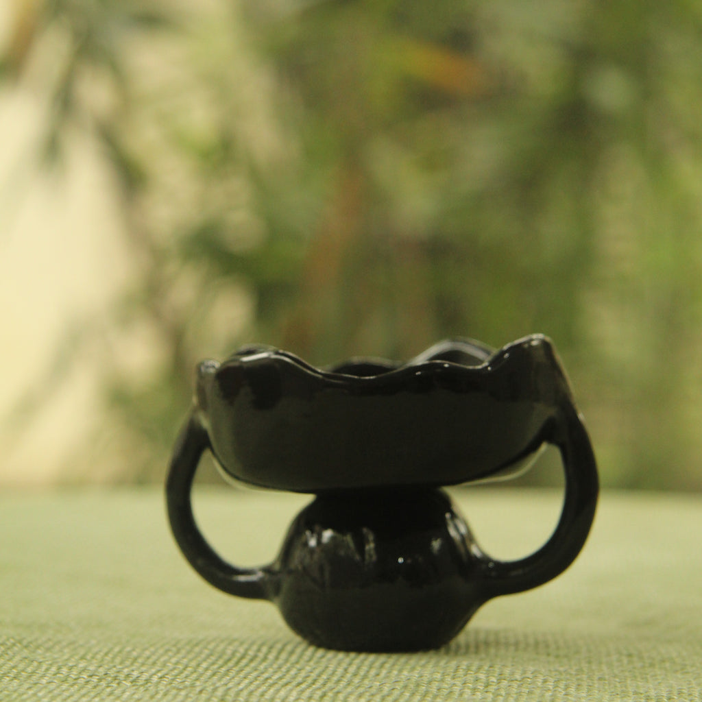 [Pre-order] Soot Handmade Ceramic Candle Holder, Handbuilt Pottery, Cute Gift For Anime Fan, Unique Birthday Gift, Adorable Valentine Gift | Totto Pottery