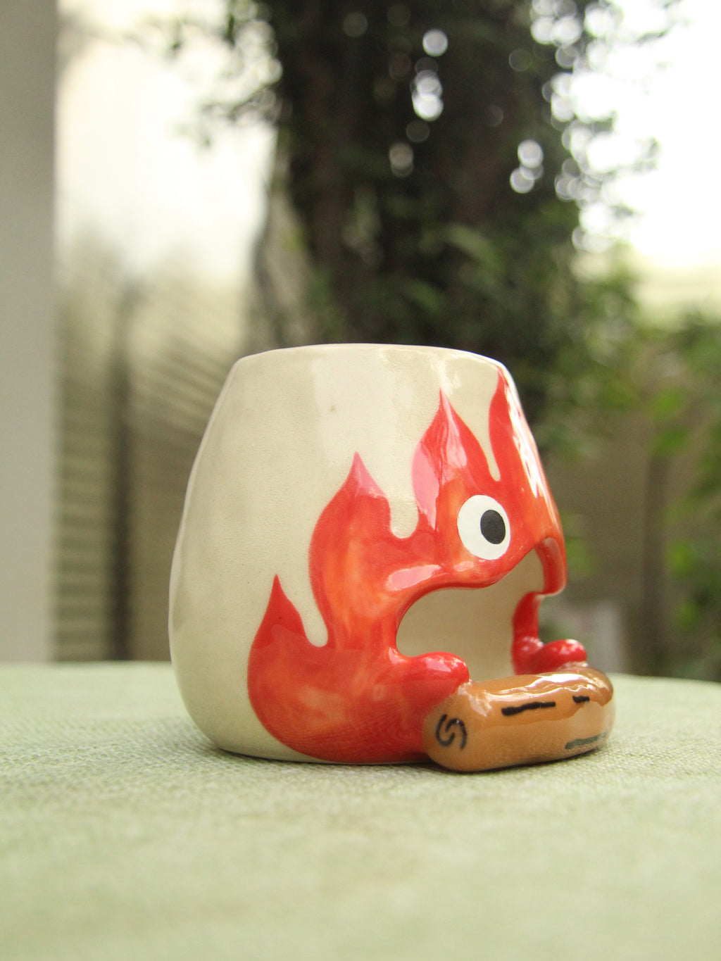 [Pre-order] Fire Demon Handmade Ceramic Wax Melts, Oil Burner, Handbuilt Pottery, Cute Gift For Anime Fan, Unique Birthday Gift, Adorable Valentine Gift | Totto Pottery