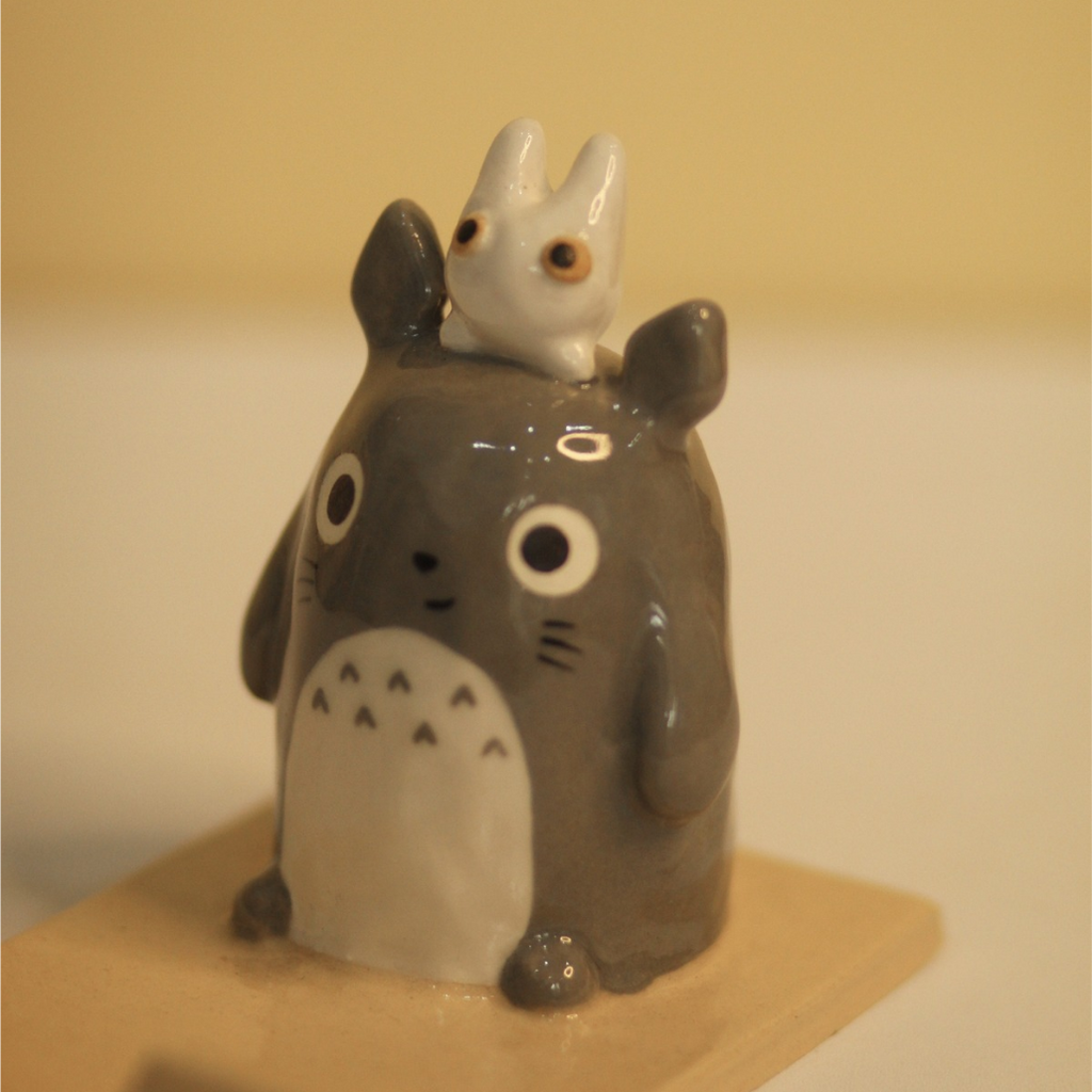 [Pre-order] Forest Spirit Handmade Ceramic Phone Stand, Handbuilt Pottery, Cute Gift For Anime Fan, Unique Birthday Gift, Adorable Valentine Gift | Totto Pottery