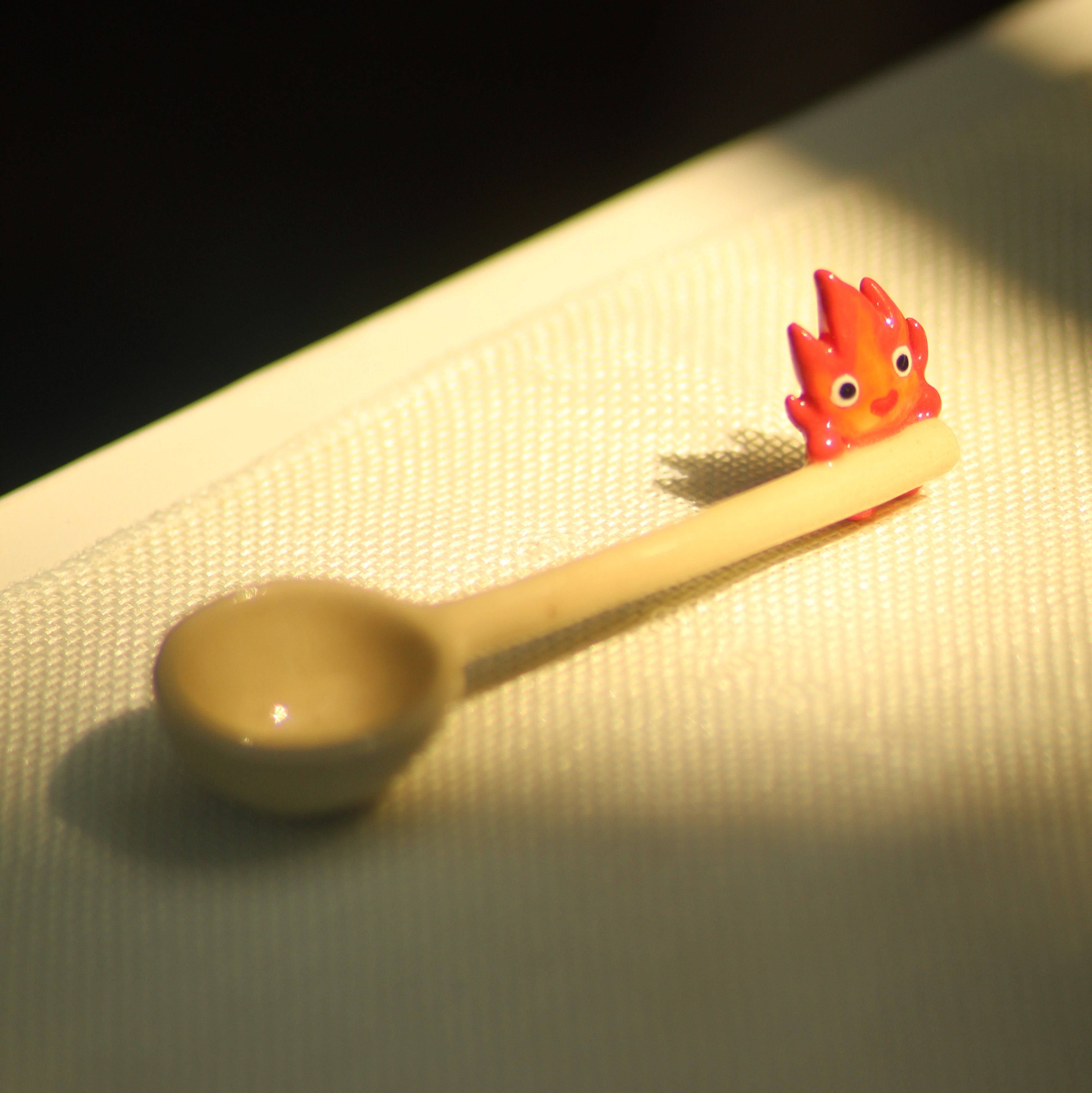 [Pre-order] Fire Demon Handmade Ceramic Spoon, Handbuilt Pottery, Cute Gift For Anime Fan, Unique Birthday Gift, Adorable Valentine Gift | Totto Pottery