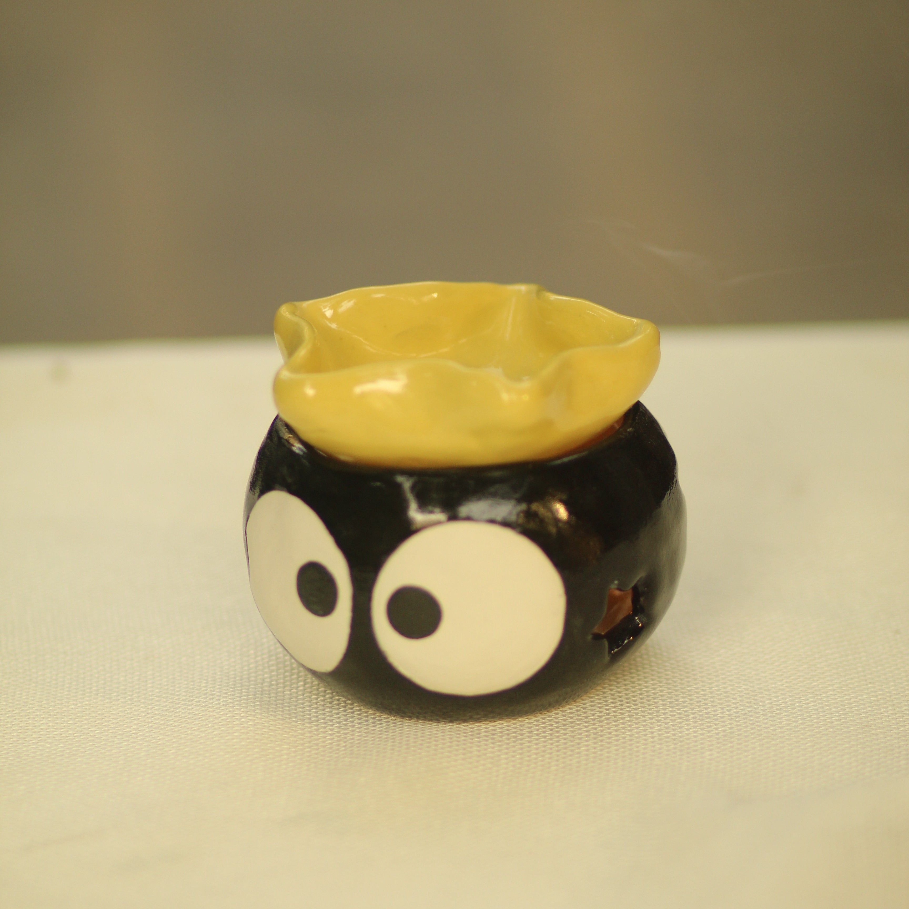 [Pre-order] Soot Handmade Ceramic Wax Melts, Oil Burner, Handbuilt Pottery, Cute Gift For Anime Fan, Unique Birthday Gift, Adorable Valentine Gift | Totto Pottery