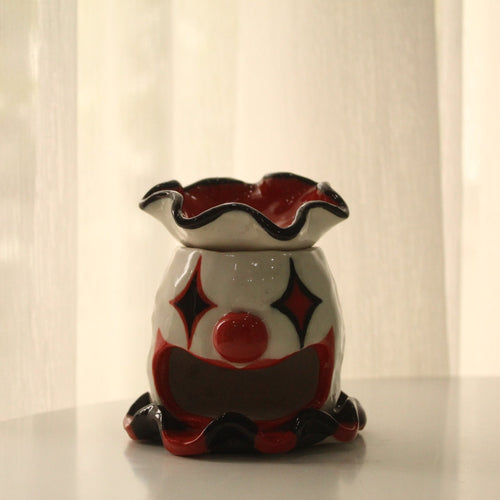 [Pre-order] Clown Handmade Ceramic Wax Melts, Oil Burner, Handbuilt Pottery, Cute Gift For Anime Fan, Unique Birthday Gift, Adorable Valentine Gift | Totto Pottery