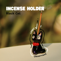[Pre-order] Black Cat Handmade Ceramic Incense Holder, Handbuilt Pottery, Cute Gift For Anime Fan, Unique Birthday Gift, Adorable Valentine Gift | Totto Pottery