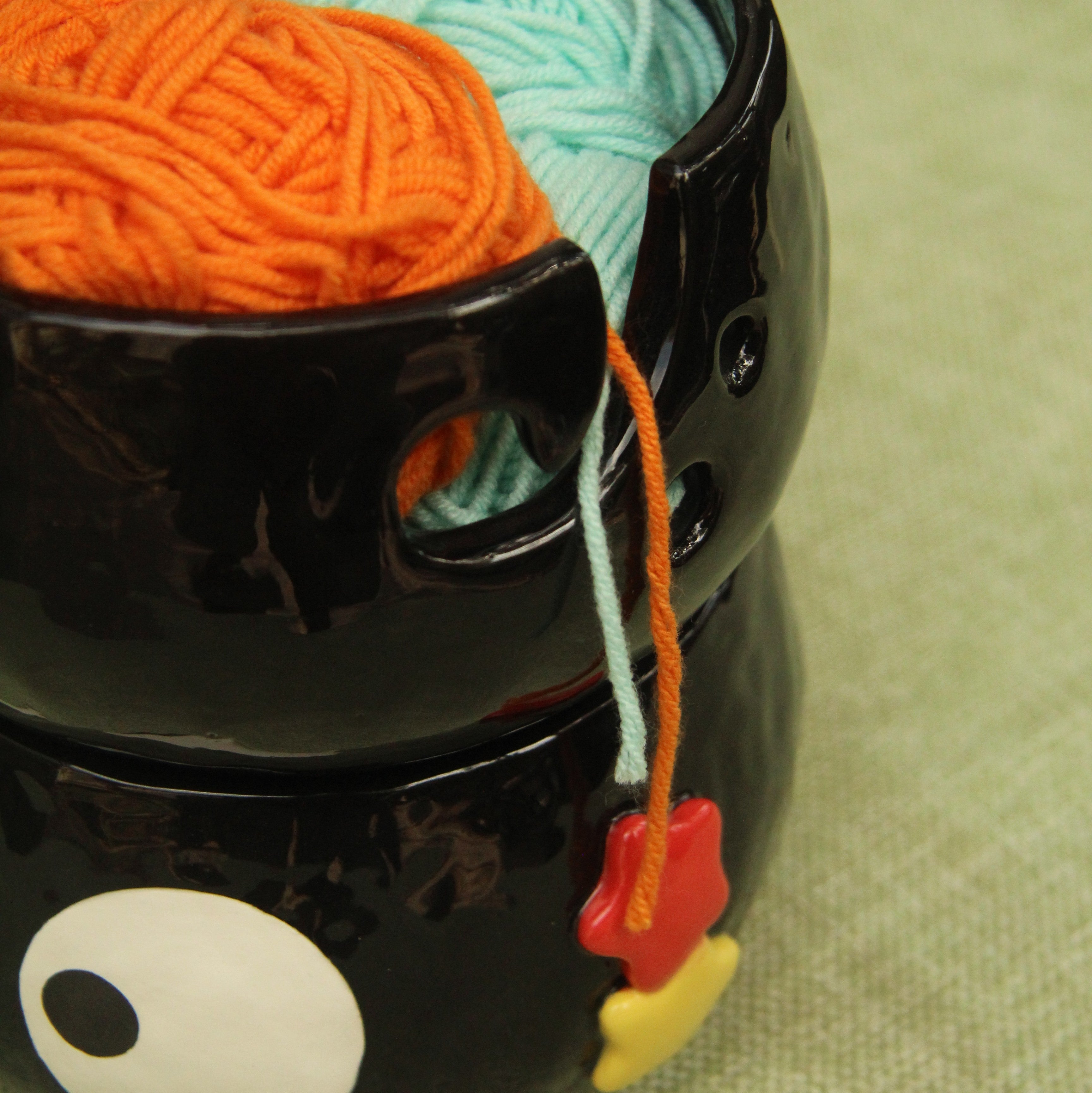 [Pre-order] Soot Handmade Ceramic Yarn Bowl, Handbuilt Pottery, Cute Gift For Anime Fan, Unique Birthday Gift, Adorable Valentine Gift | Totto Pottery