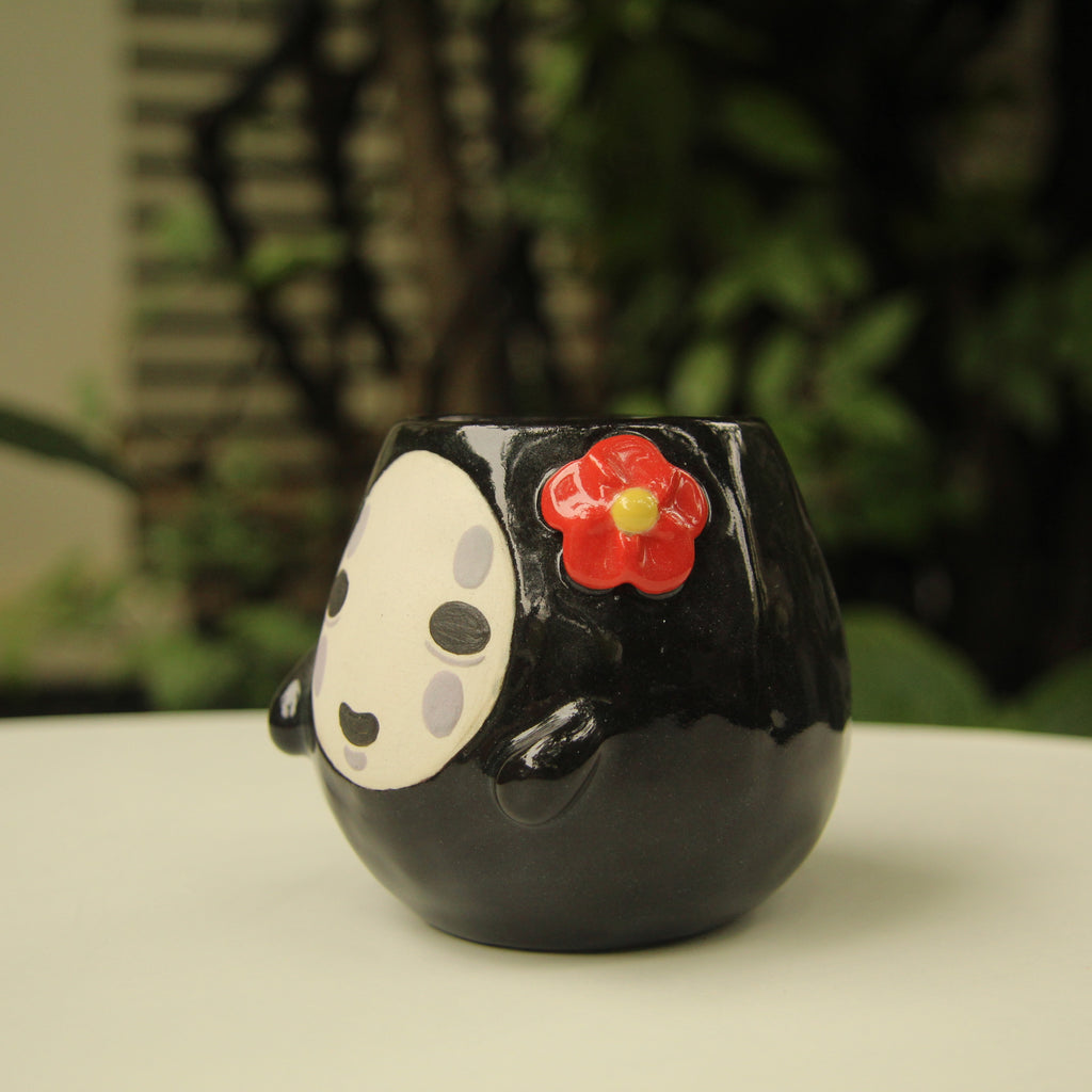 [Pre-order] Faceless Handmade Ceramic Flower Vases, Handbuilt Pottery, Cute Gift For Anime Fan, Unique Birthday Gift, Adorable Valentine Gift | Totto Pottery