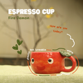 [Pre-order] Fire Demon Handmade Ceramic Espresso Cup, Handbuilt Pottery, Cute Gift For Anime Fan, Unique Birthday Gift, Adorable Valentine Gift | Totto Pottery