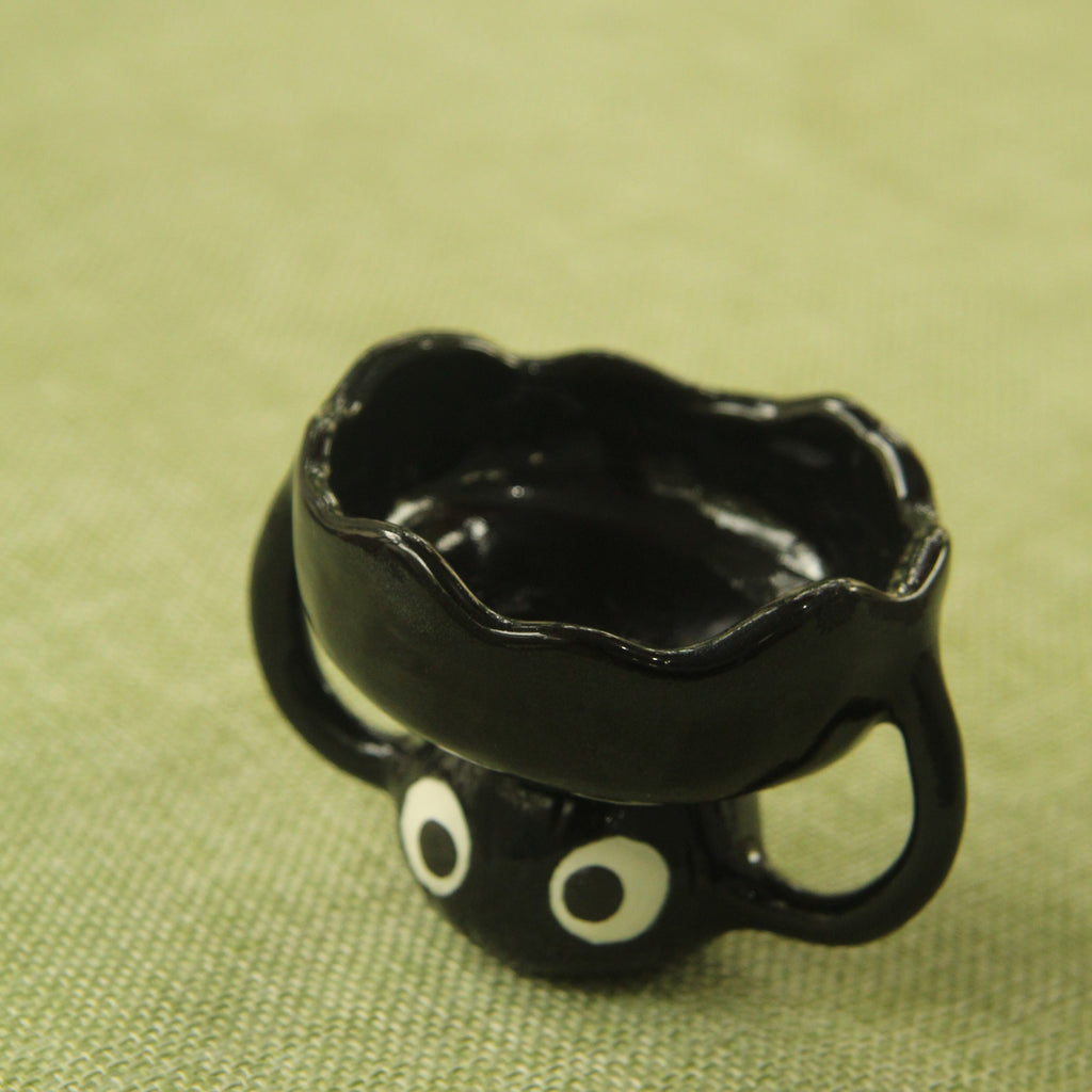 [Pre-order] Soot Handmade Ceramic Candle Holder, Handbuilt Pottery, Cute Gift For Anime Fan, Unique Birthday Gift, Adorable Valentine Gift | Totto Pottery