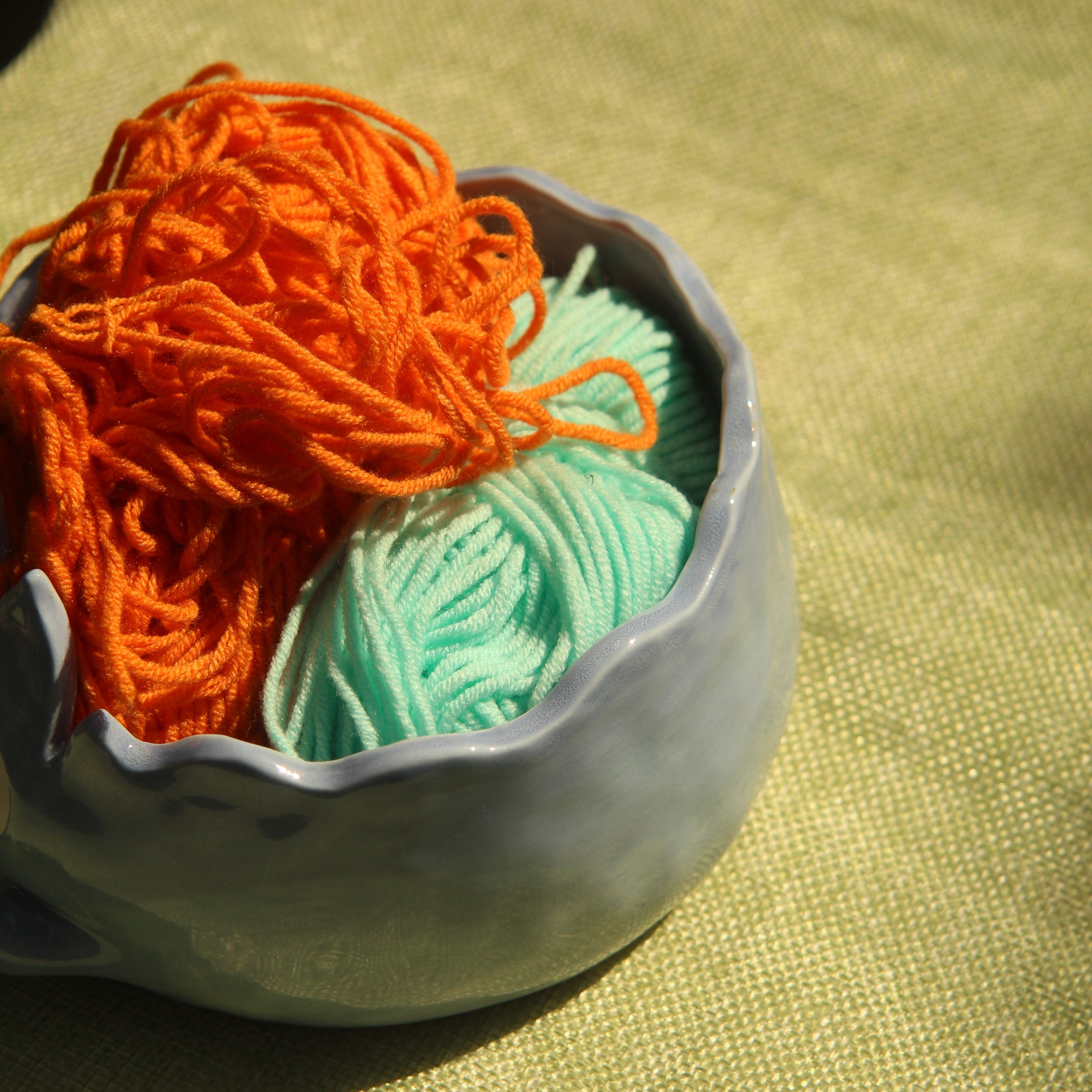 [Pre-order] Fire Demon Handmade Ceramic Yarn Bowl, Handbuilt Pottery, Cute Gift For Anime Fan, Unique Birthday Gift, Adorable Valentine Gift | Totto Pottery