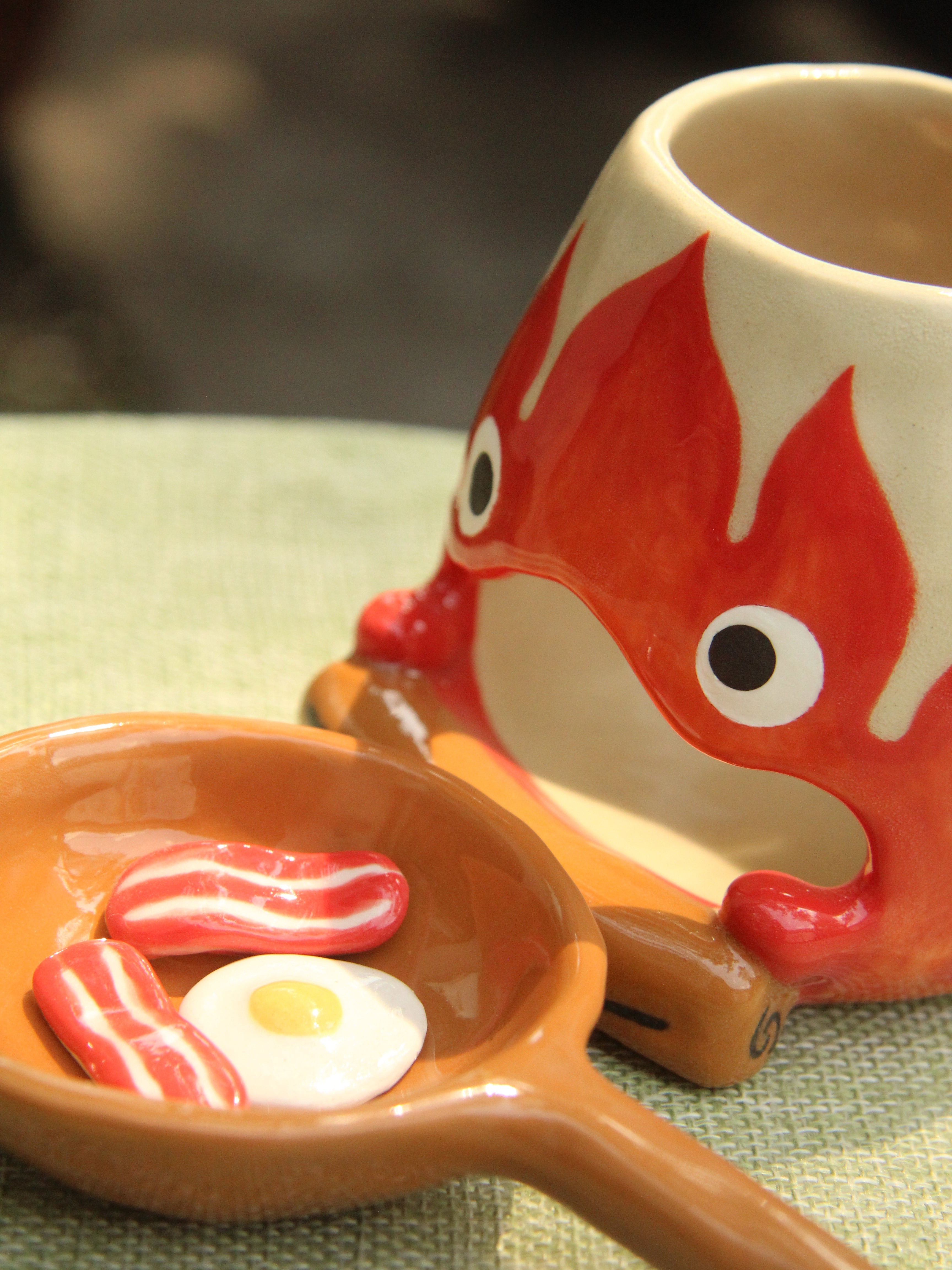 [Pre-order] Fire Demon Handmade Ceramic Wax Melts, Oil Burner, Handbuilt Pottery, Cute Gift For Anime Fan, Unique Birthday Gift, Adorable Valentine Gift | Totto Pottery