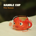 [Pre-order] Fire Demon Handmade Ceramic Handle Cup, Handbuilt Pottery, Cute Gift For Anime Fan, Unique Birthday Gift, Adorable Valentine Gift | Totto Pottery