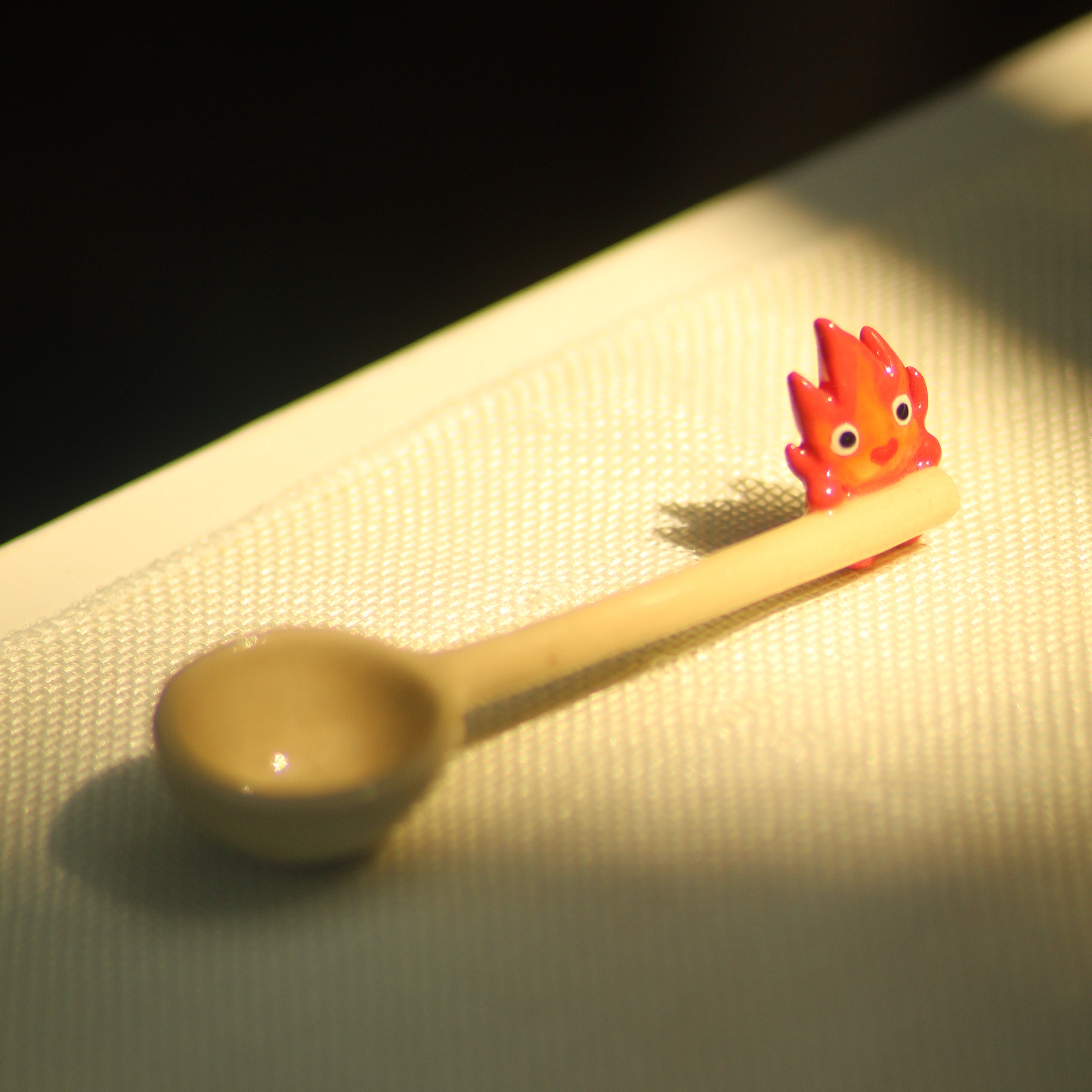 [Pre-order] Fire Demon Handmade Ceramic Spoon, Handbuilt Pottery, Cute Gift For Anime Fan, Unique Birthday Gift, Adorable Valentine Gift | Totto Pottery