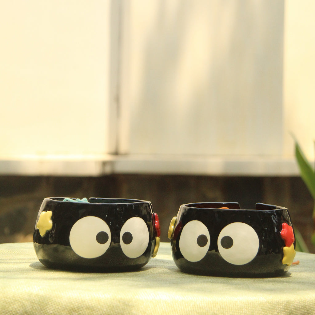 [Pre-order] Soot Handmade Ceramic Yarn Bowl, Handbuilt Pottery, Cute Gift For Anime Fan, Unique Birthday Gift, Adorable Valentine Gift | Totto Pottery